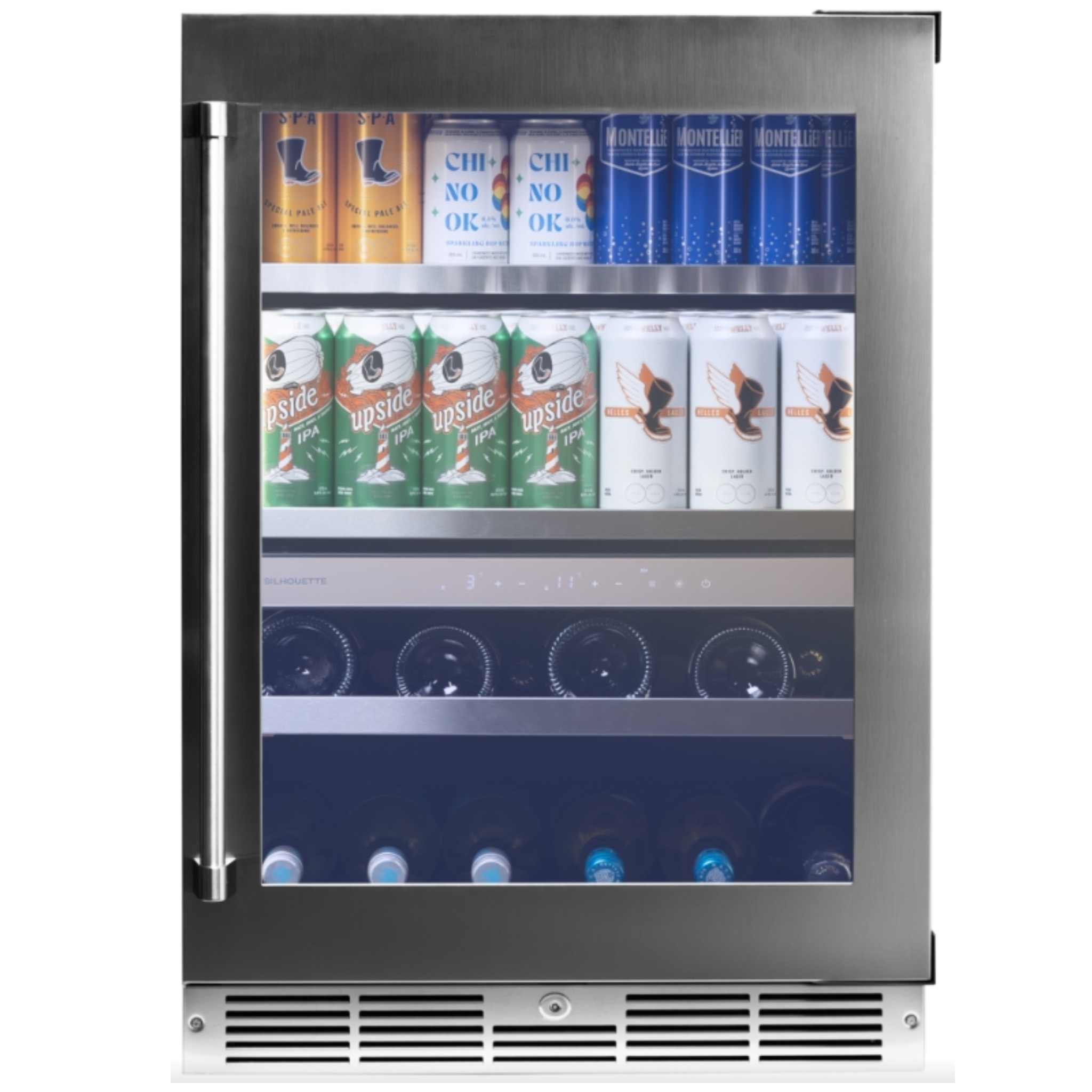 Silhouette - 23.8 Inch 4.8 cu. ft Built In / Wine and Beverage Centre Refrigerator in Stainless - SPRWBC052D3SS