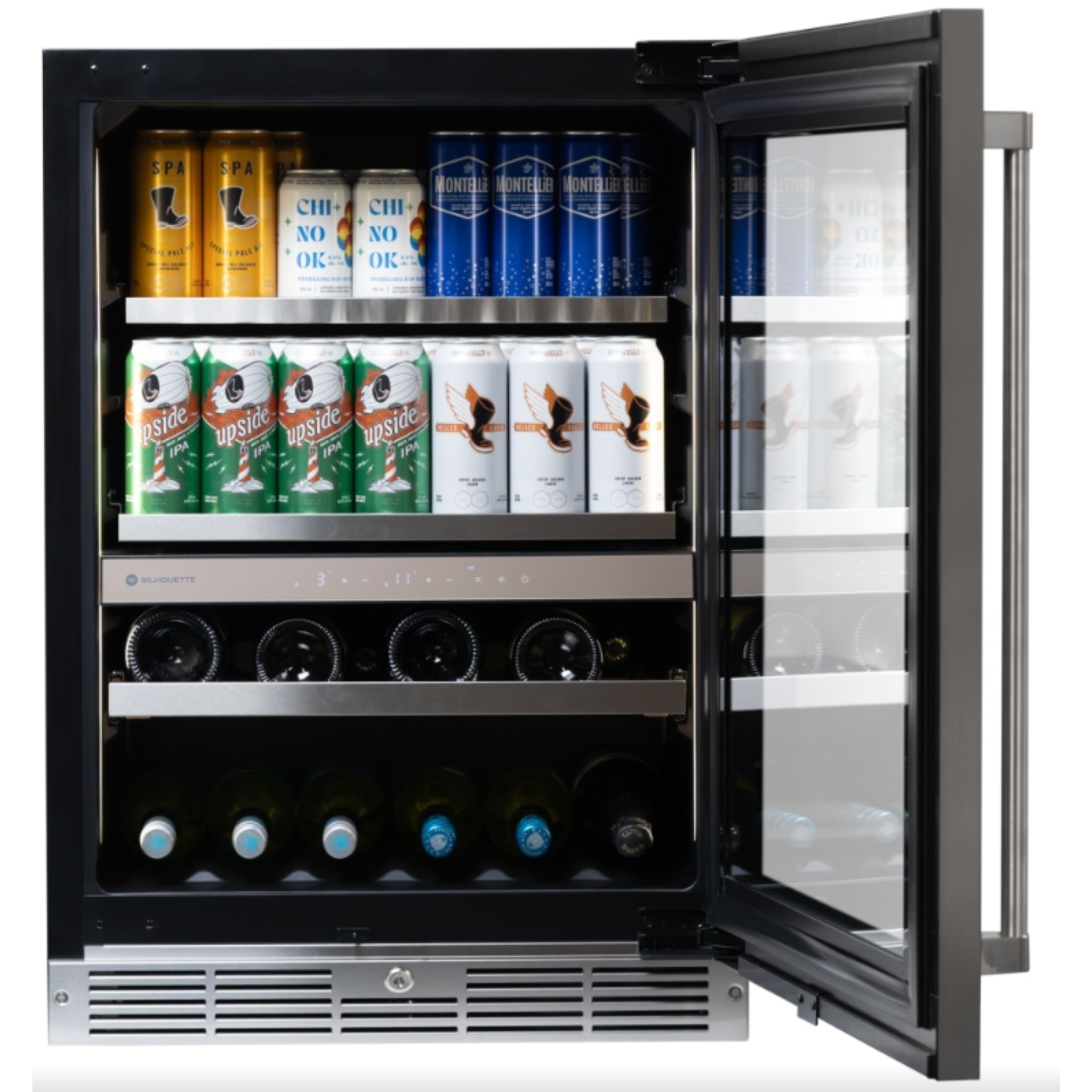 Silhouette - 23.8 Inch 4.8 cu. ft Built In / Wine and Beverage Centre Refrigerator in Stainless - SPRWBC052D3SS