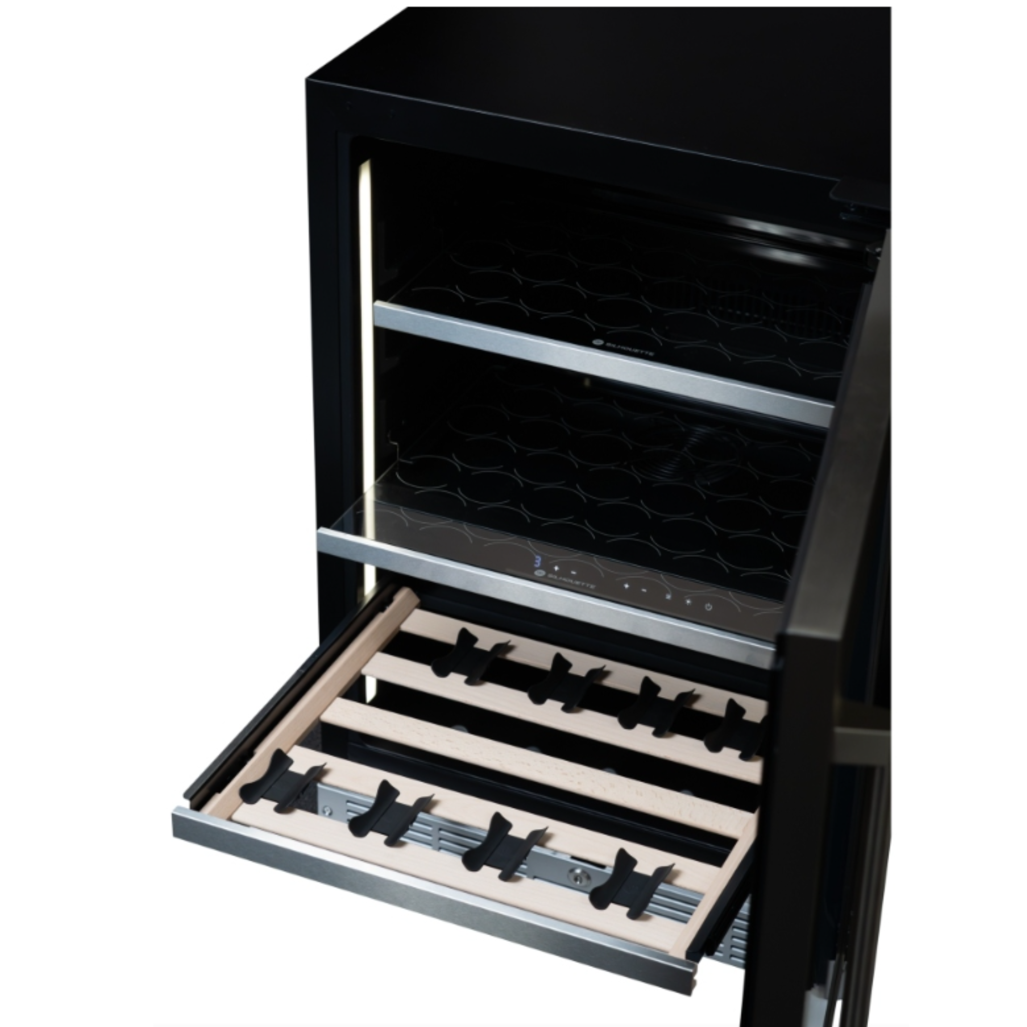 Silhouette - 23.8 Inch 4.8 cu. ft Built In / Wine and Beverage Centre Refrigerator in Stainless - SPRWBC052D3SS