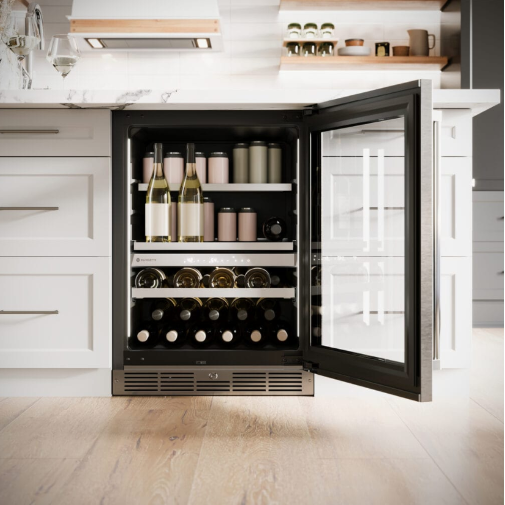 Silhouette - 23.8 Inch 4.8 cu. ft Built In / Wine and Beverage Centre Refrigerator in Stainless - SPRWBC052D3SS