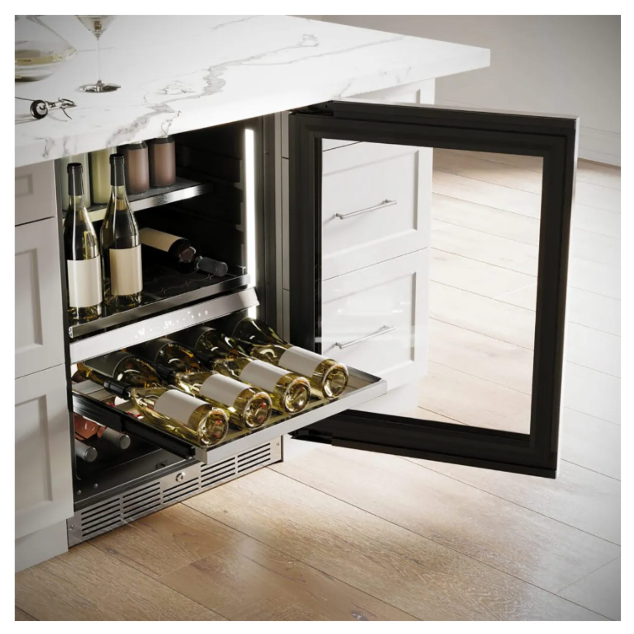 Silhouette - 23.8 Inch 4.8 cu. ft Built In / Wine and Beverage Centre Refrigerator in Panel Ready - SPRWBC052D3SS-P