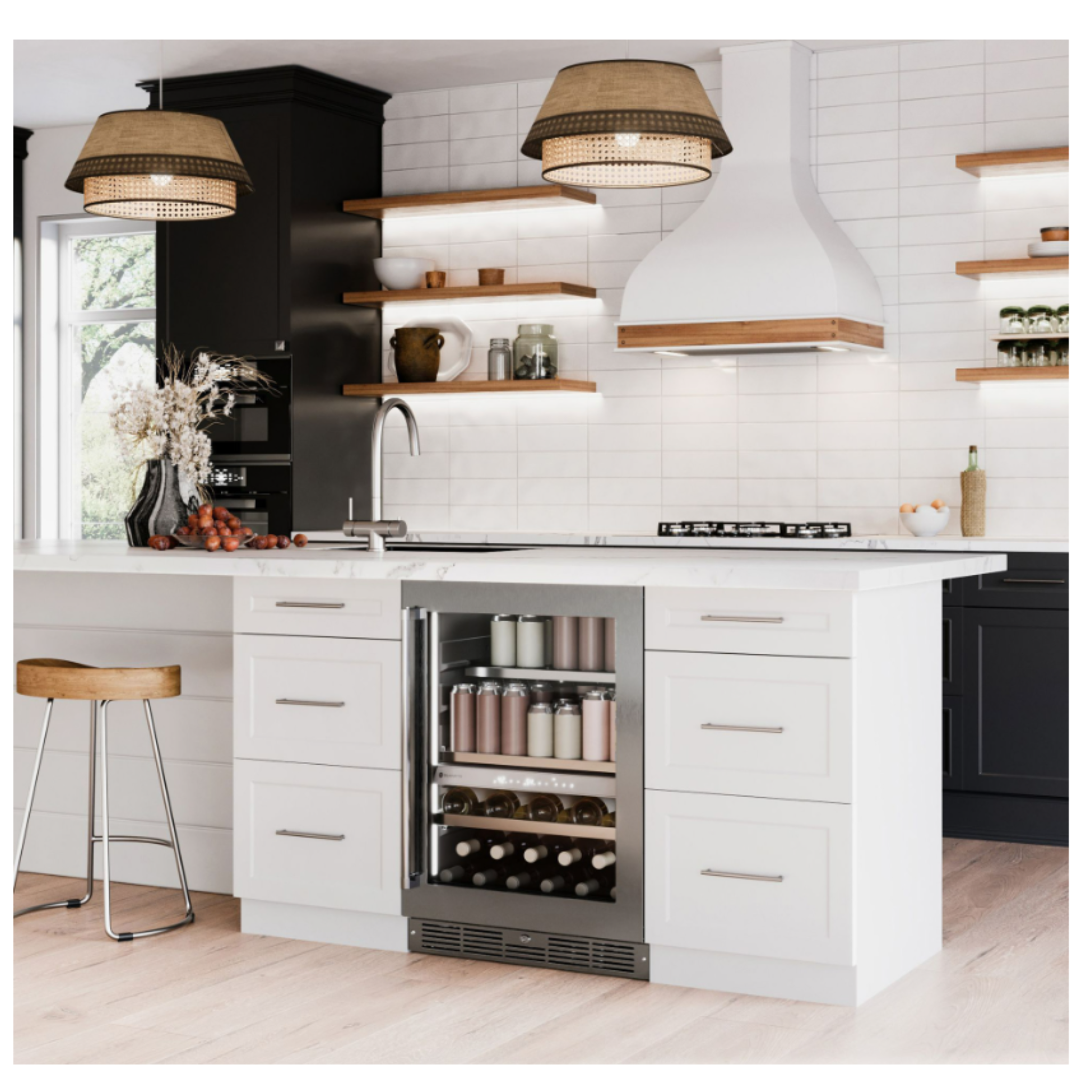 Silhouette - 23.8 Inch 4.8 cu. ft Built In / Wine and Beverage Centre Refrigerator in Panel Ready - SPRWBC052D3SS-P