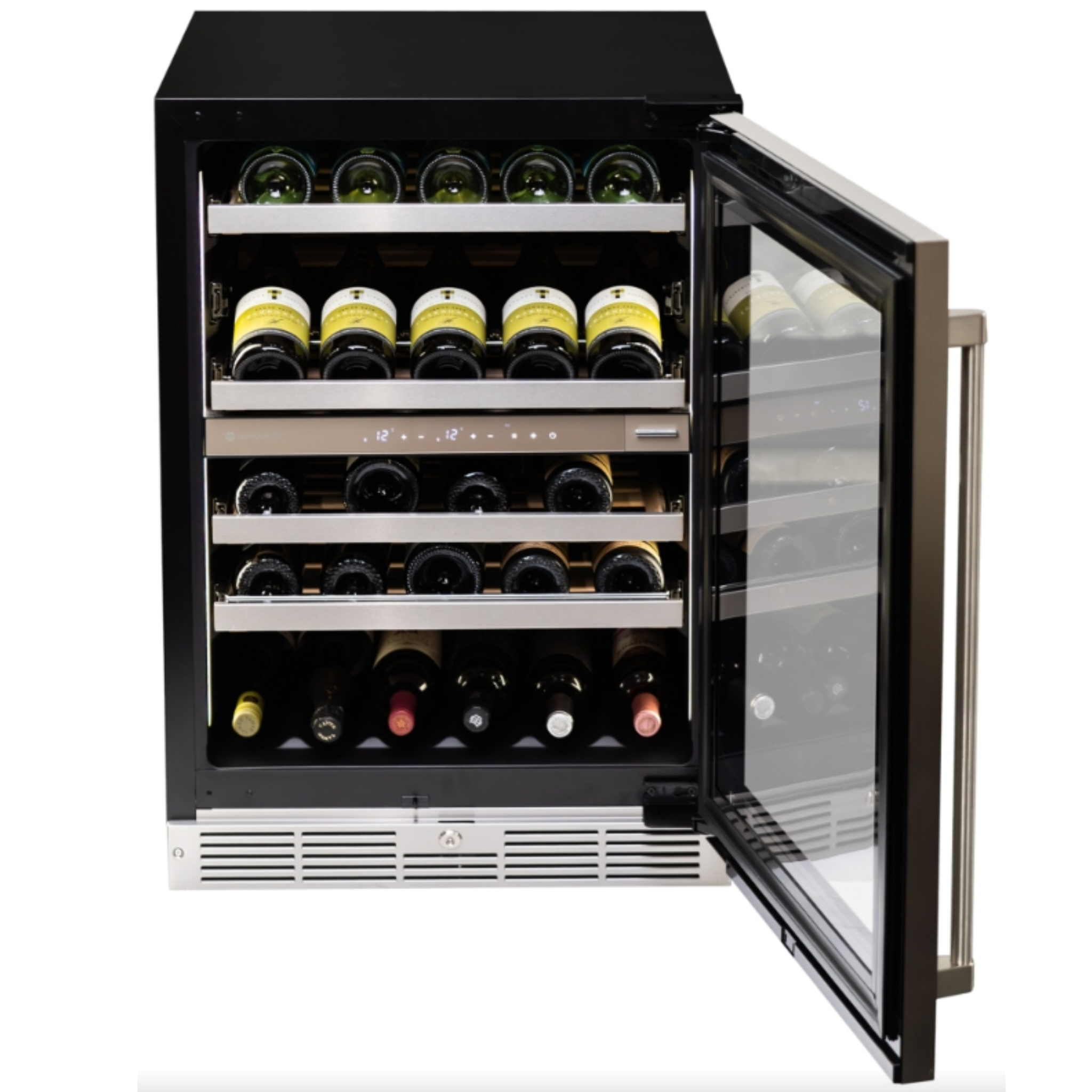 Silhouette - 23.8 Inch 4.84 cu. ft Built In / Integrated Wine Fridge Refrigerator in Stainless - SPRWC052D3SS