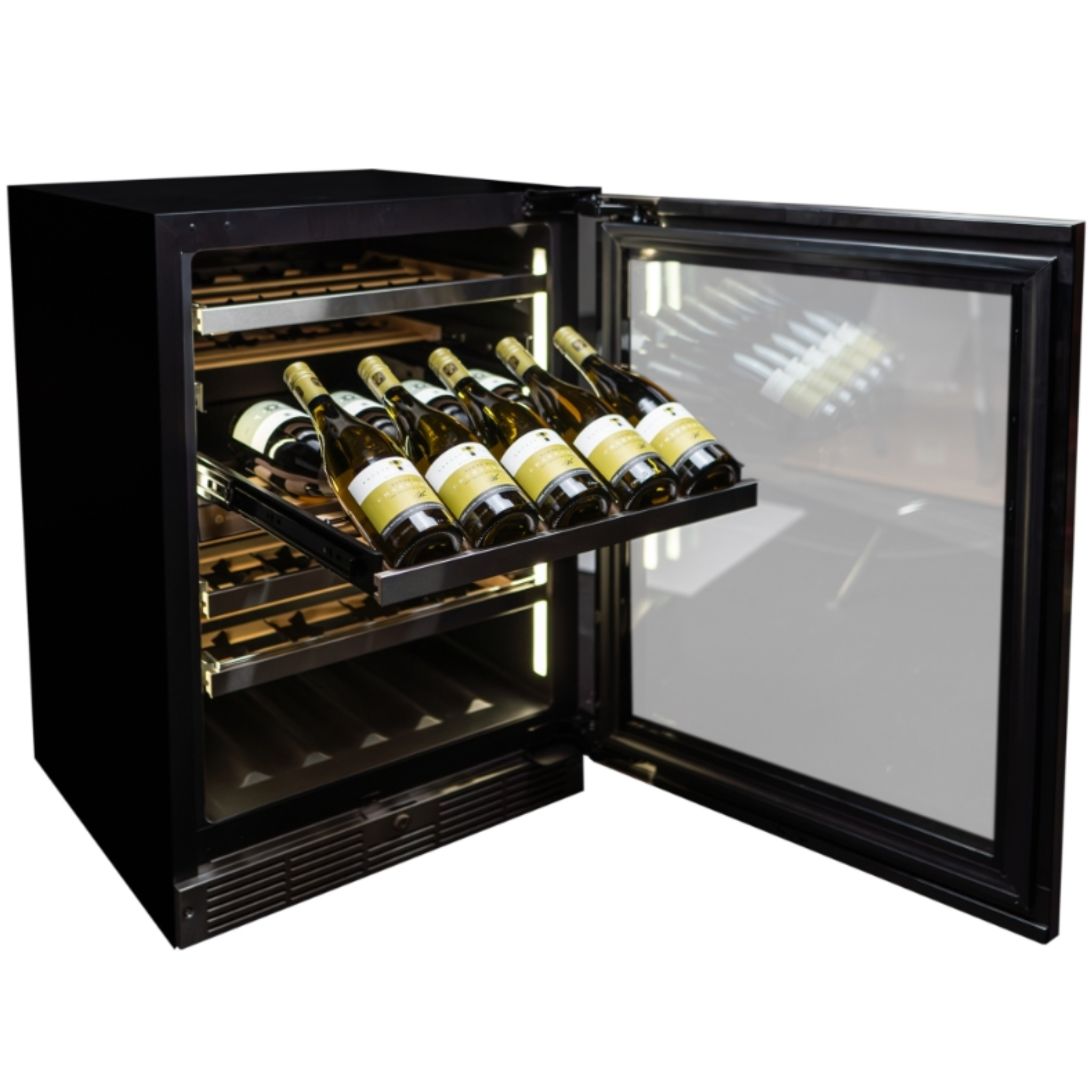 Silhouette - 23.8 Inch 4.84 cu. ft Built In / Integrated Wine Fridge Refrigerator in Stainless - SPRWC052D3SS