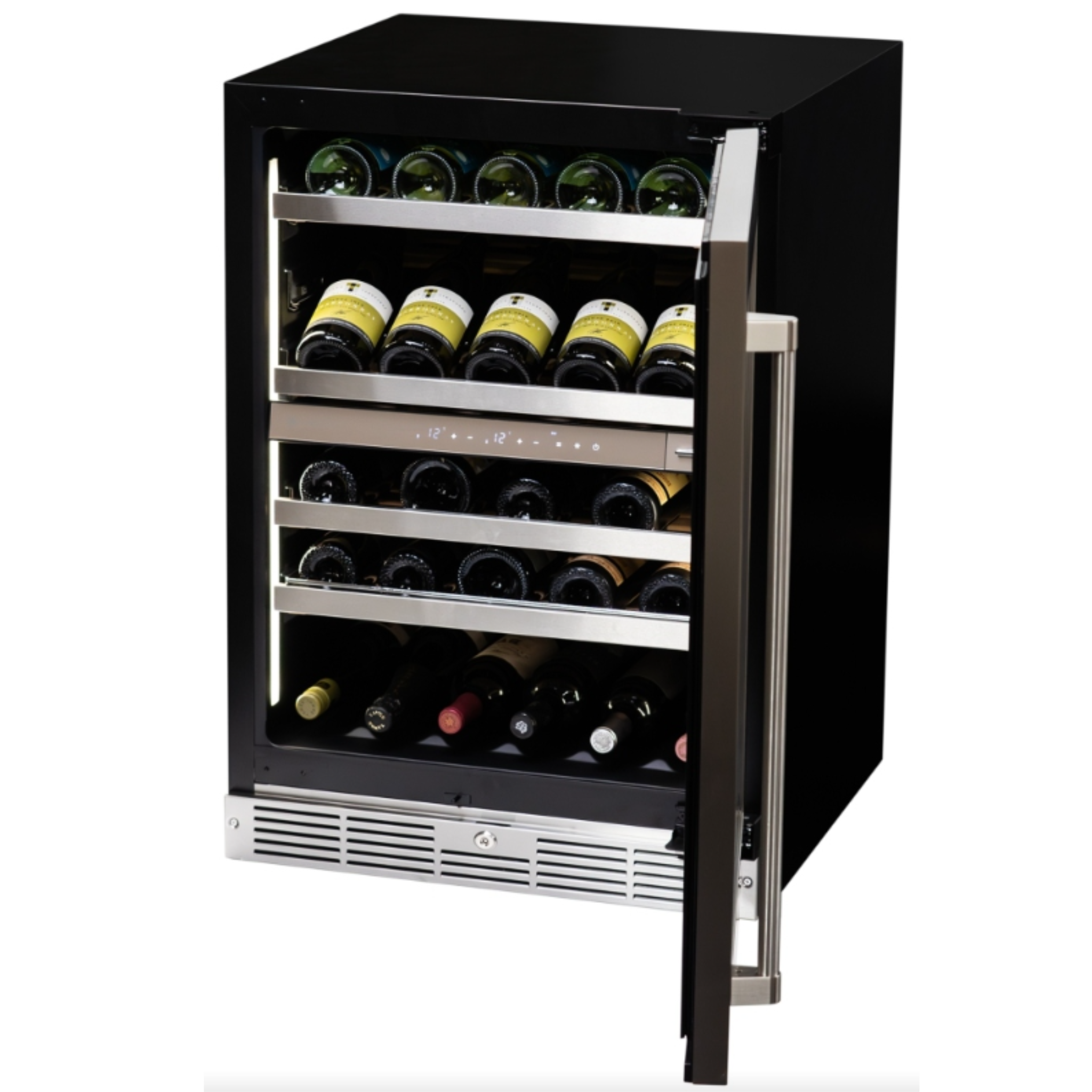 Silhouette - 23.8 Inch 4.84 cu. ft Built In / Integrated Wine Fridge Refrigerator in Stainless - SPRWC052D3SS