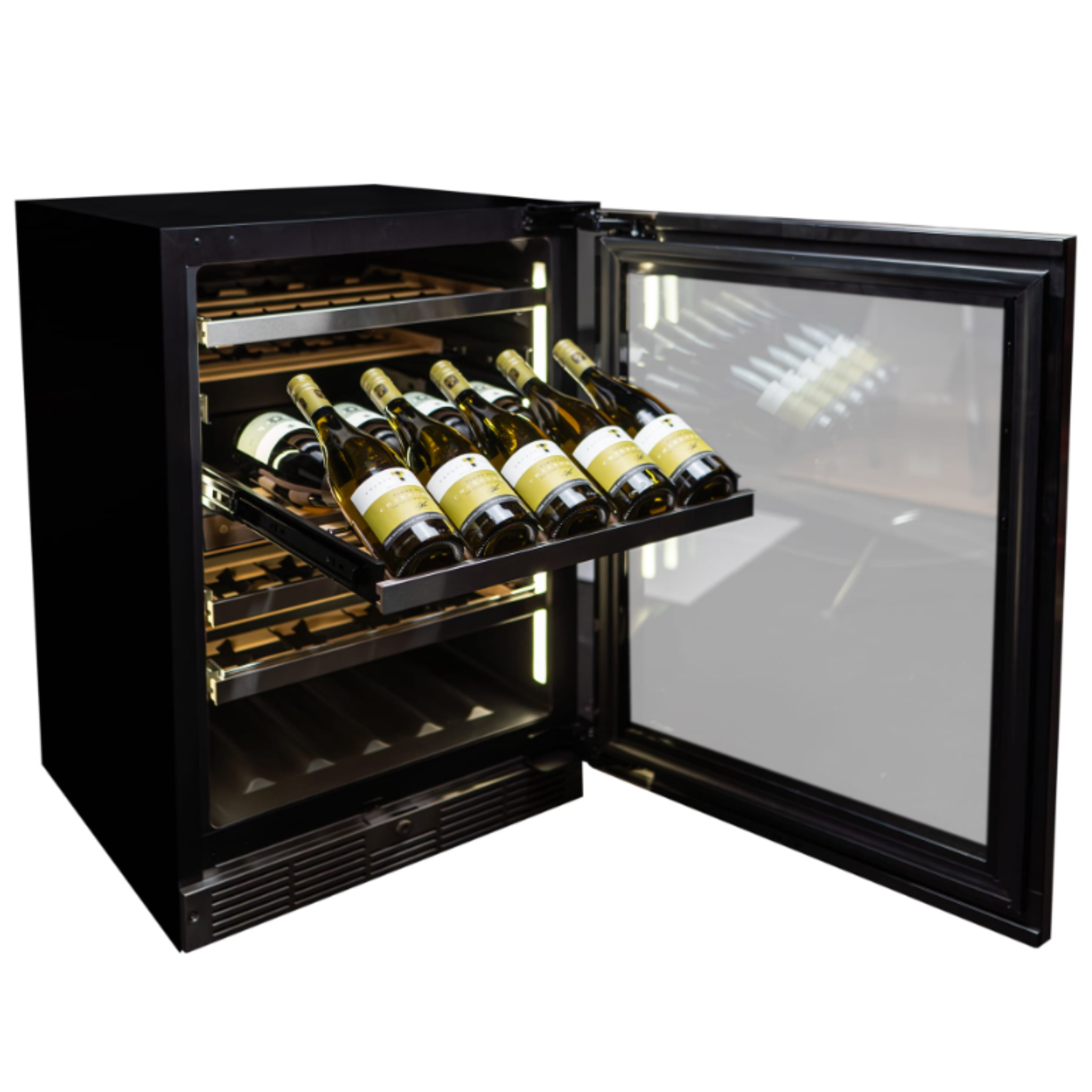 Silhouette - 23.8 Inch 4.84 cu. ft Built In / Integrated Wine Fridge Refrigerator in Stainless - SPRWC052D3SS