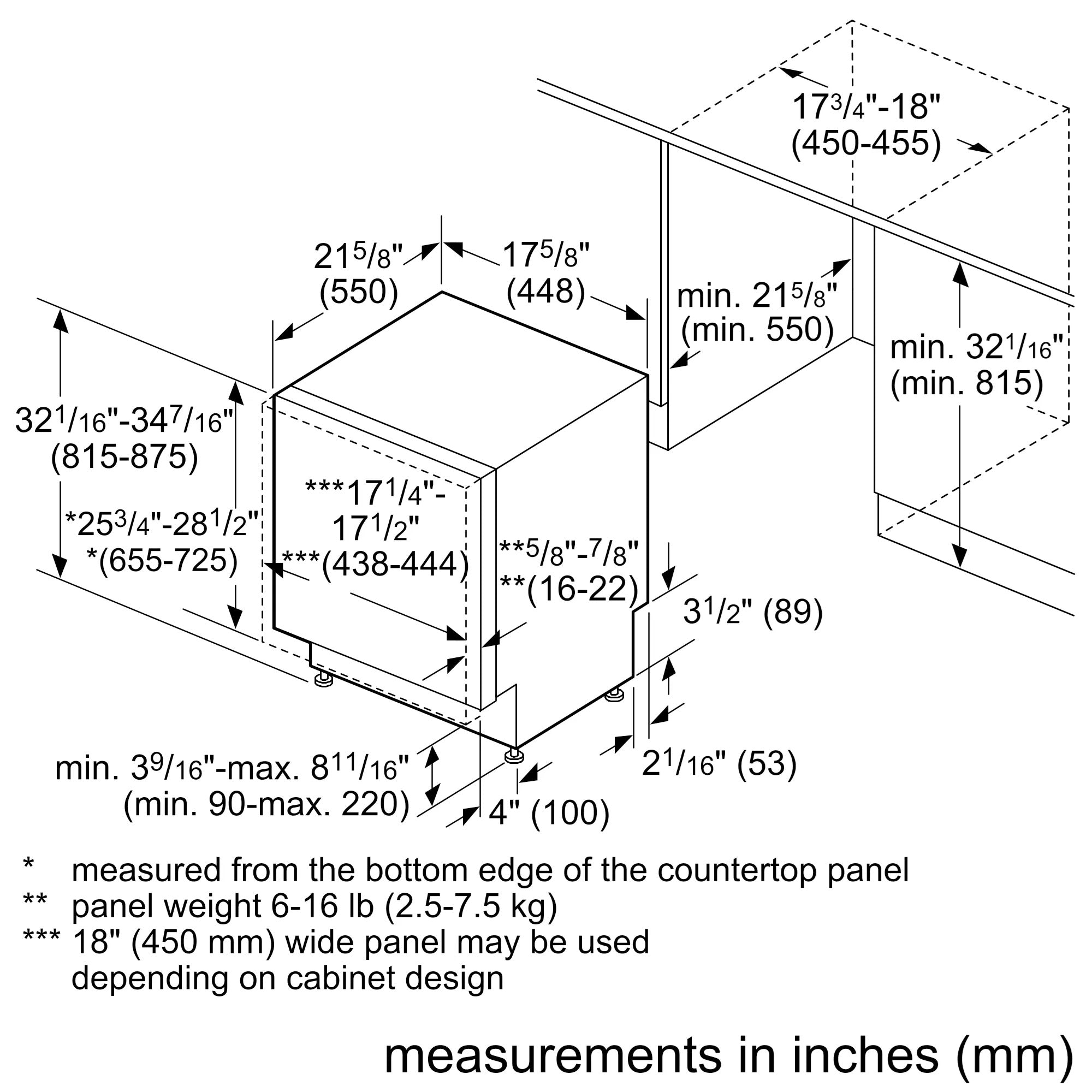 Bosch - 44 dBA Built In Dishwasher in Panel Ready - SPV68C73UC