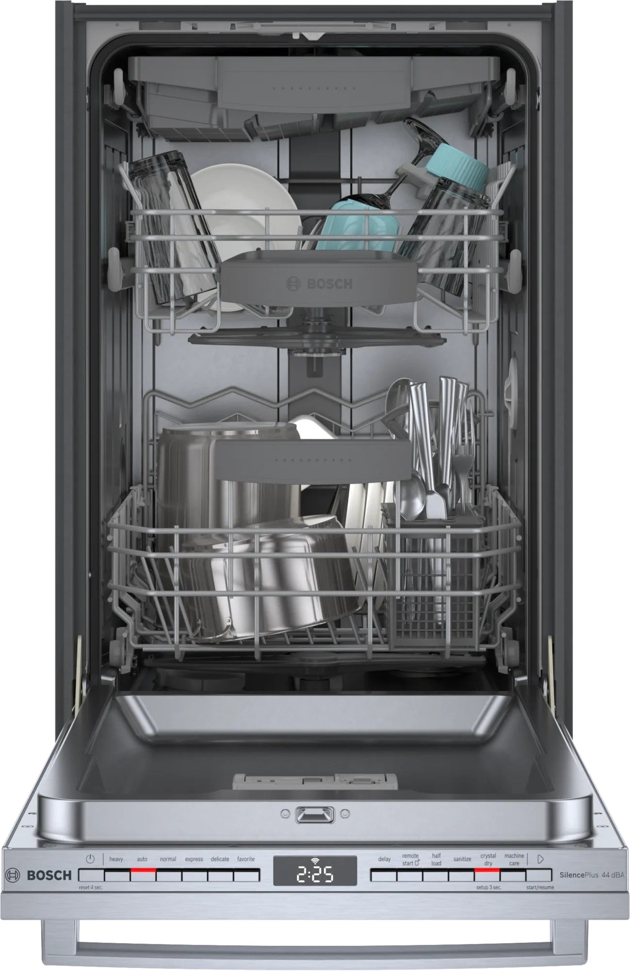 Bosch - 44 dBA Built In Dishwasher in Stainless - SPX68C75UC