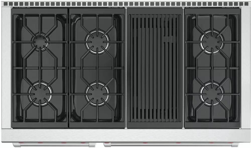 Wolf - 47.875 inch wide Gas Cooktop in Stainless - SRT486C