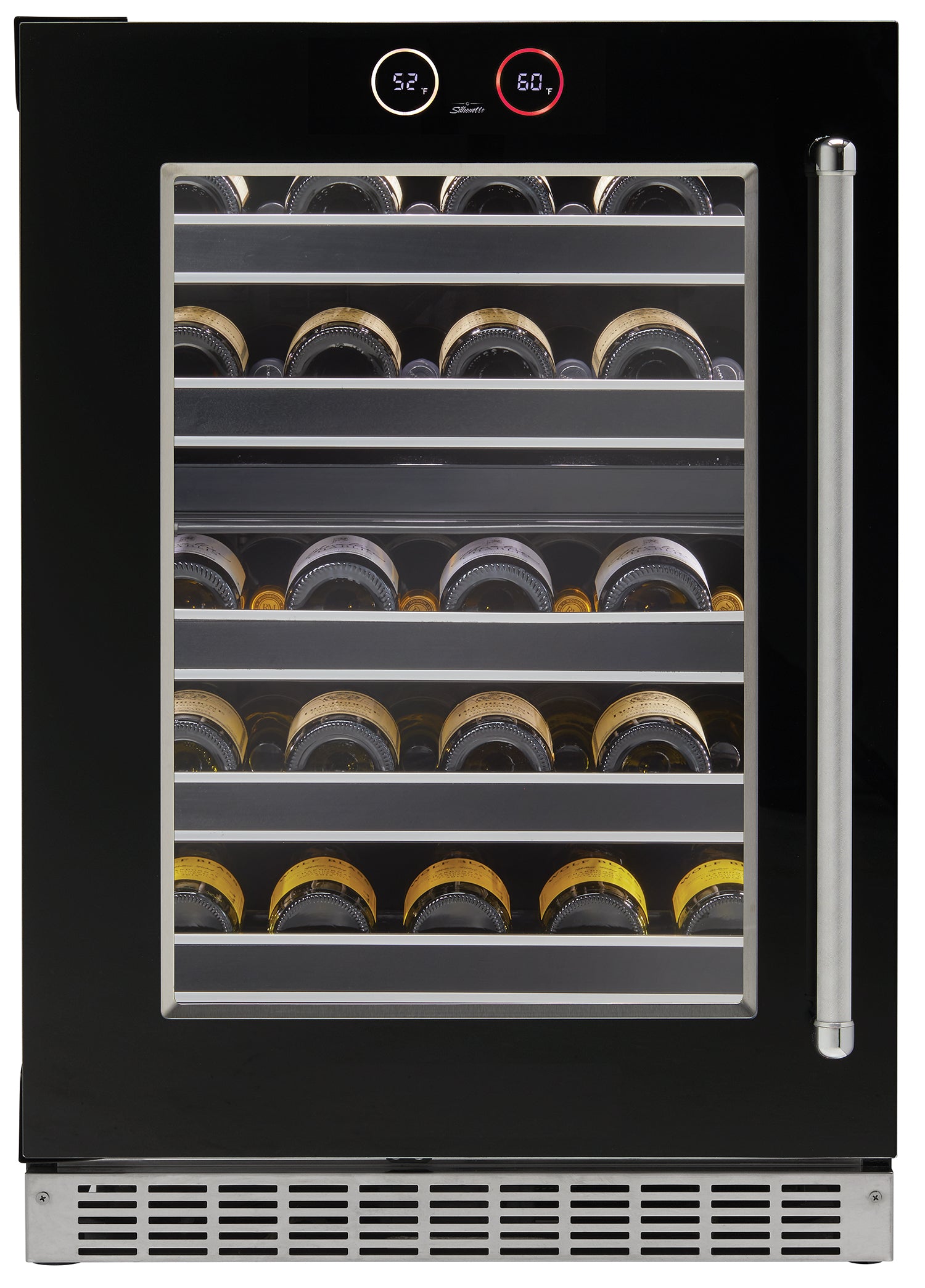 Silhouette - 23.9 Inch 5.5 cu. ft Wine Fridge Refrigerator in Black - SRVWC050L