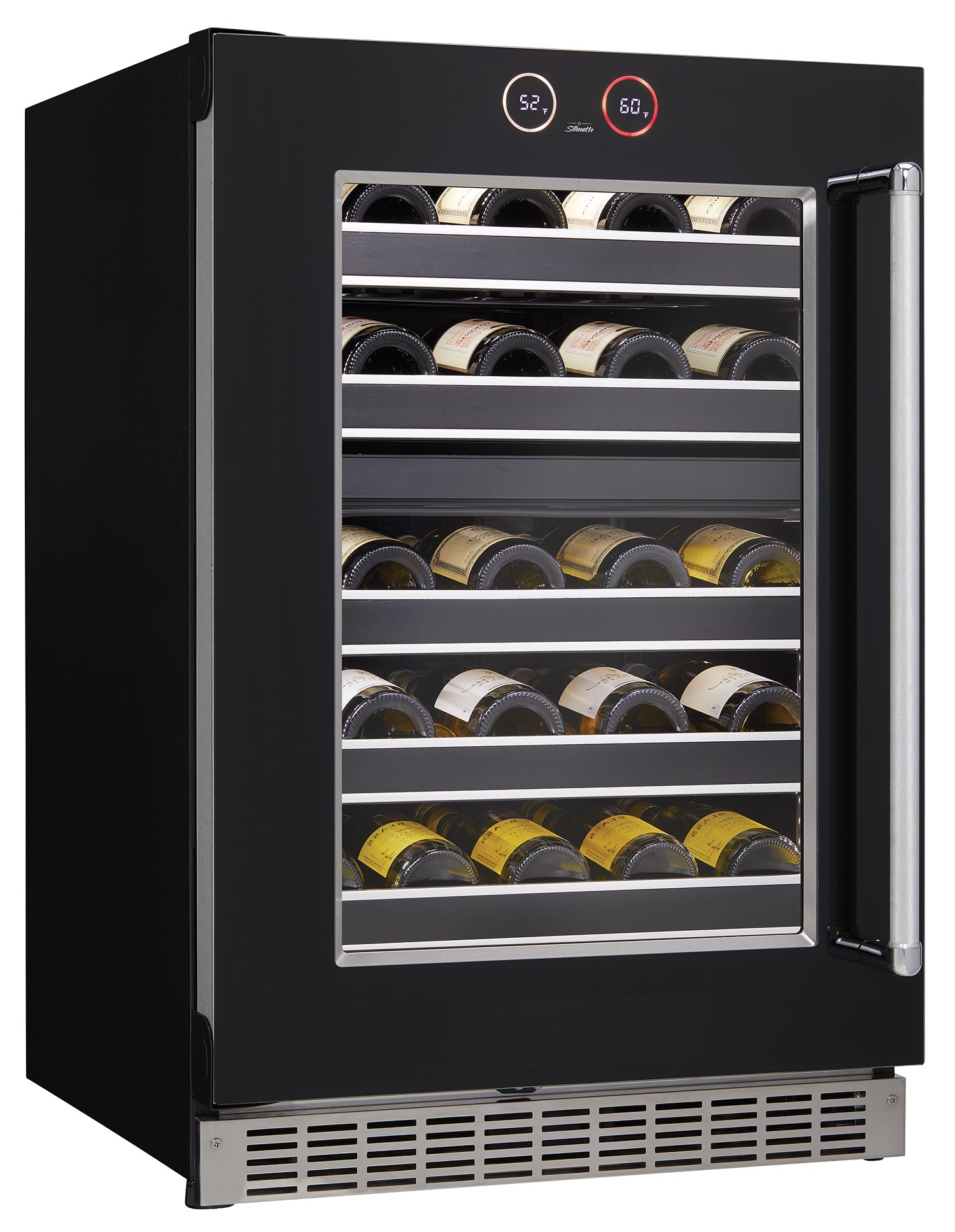 Silhouette - 23.9 Inch 5.5 cu. ft Wine Fridge Refrigerator in Black - SRVWC050L