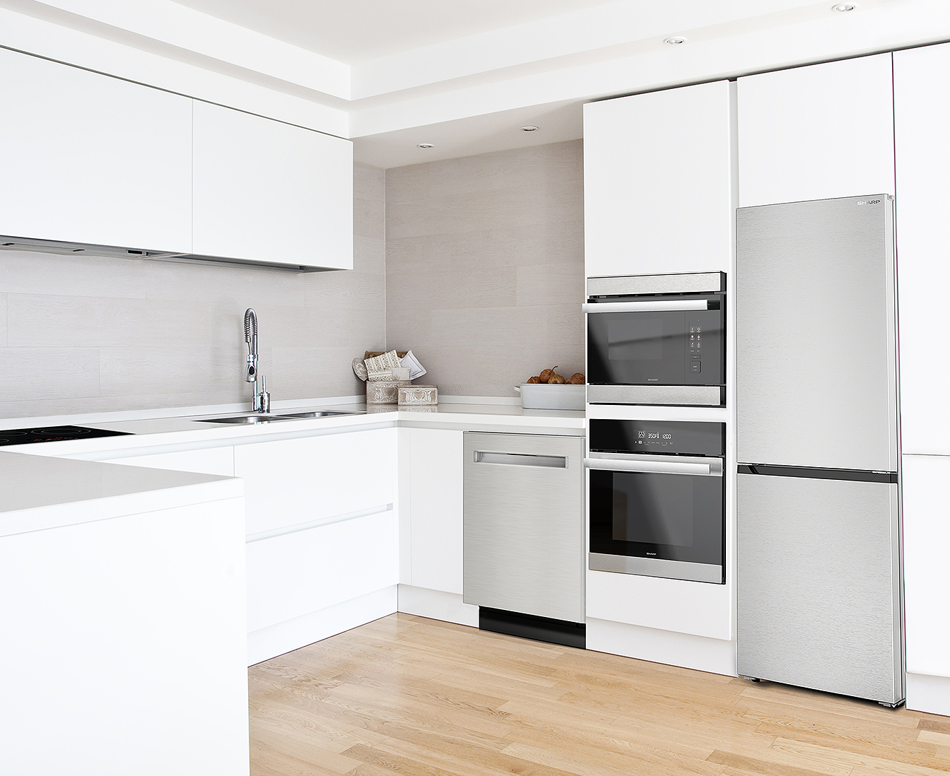 Sharp - 1.1 cu. ft Single Wall Oven in Stainless - SSC2489GS