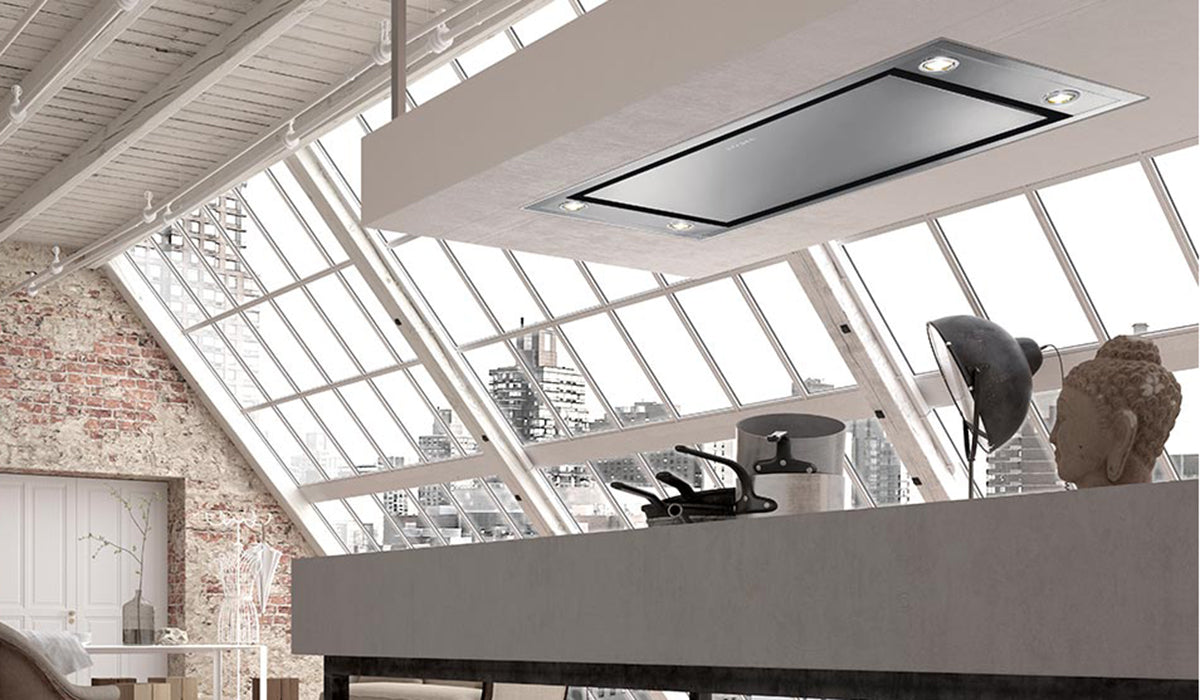 Faber - 36 Inch Stratus Isola Island Range Vent in Stainless - STRTIS36SSNB