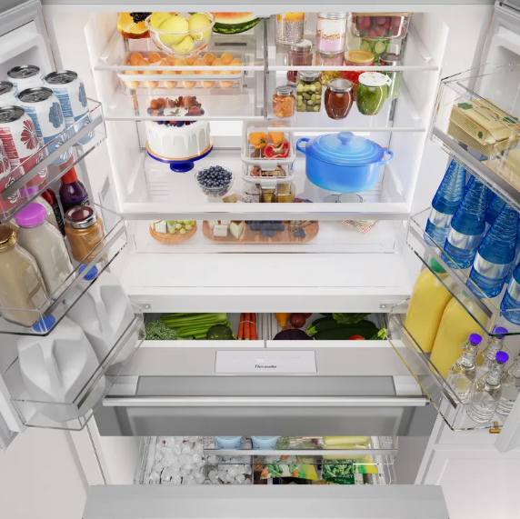 Thermador - 36 Inch 20.4 cu. ft Bottom Mount French Door Refrigerator in Stainless - T36FL810NS