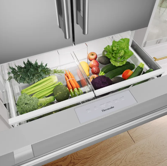 Thermador - 36 Inch 20.4 cu. ft Bottom Mount French Door Refrigerator in Stainless - T36FL810NS