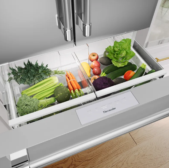 Thermador - 36 Inch 20.4 cu. ft Bottom Mount French Door Refrigerator in Stainless - T36FL821NS