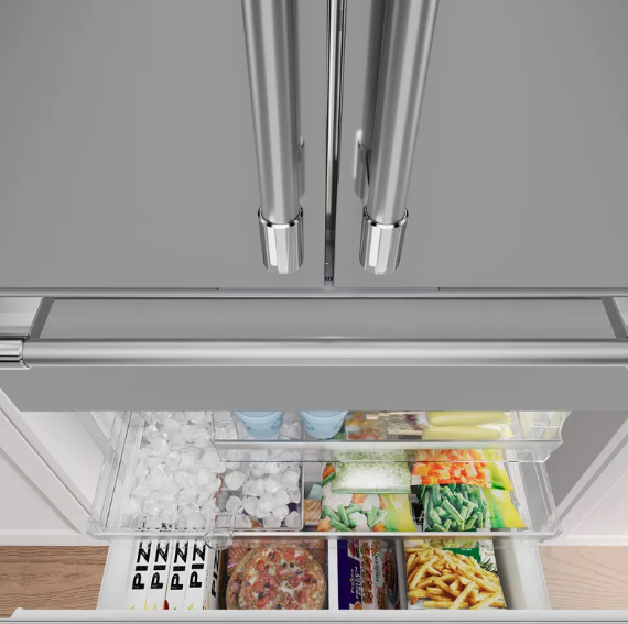 Thermador - 36 Inch 20.4 cu. ft Bottom Mount French Door Refrigerator in Stainless - T36FL821NS