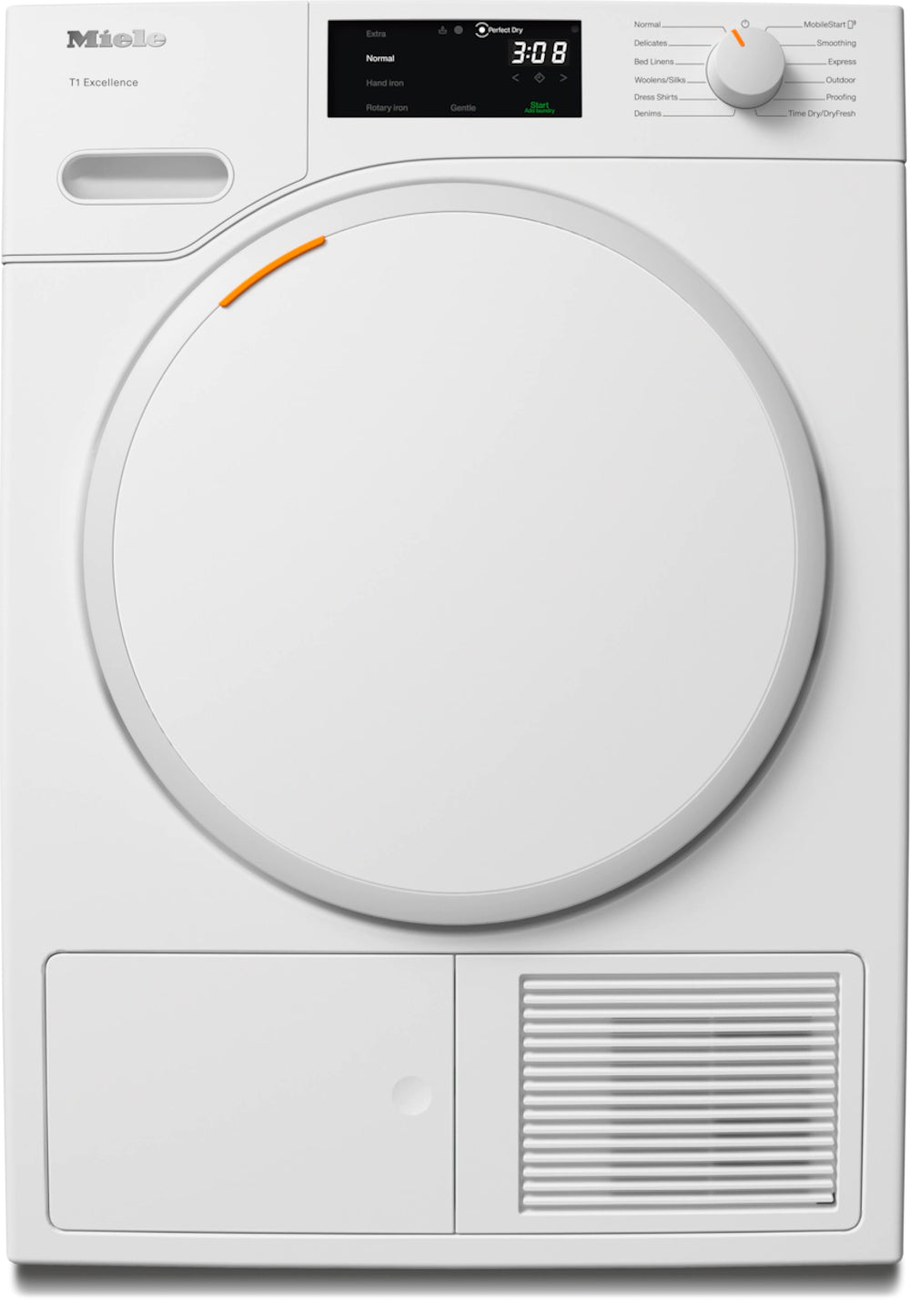 Miele - 4 cu. Ft Compact Dryer in White - TXD160