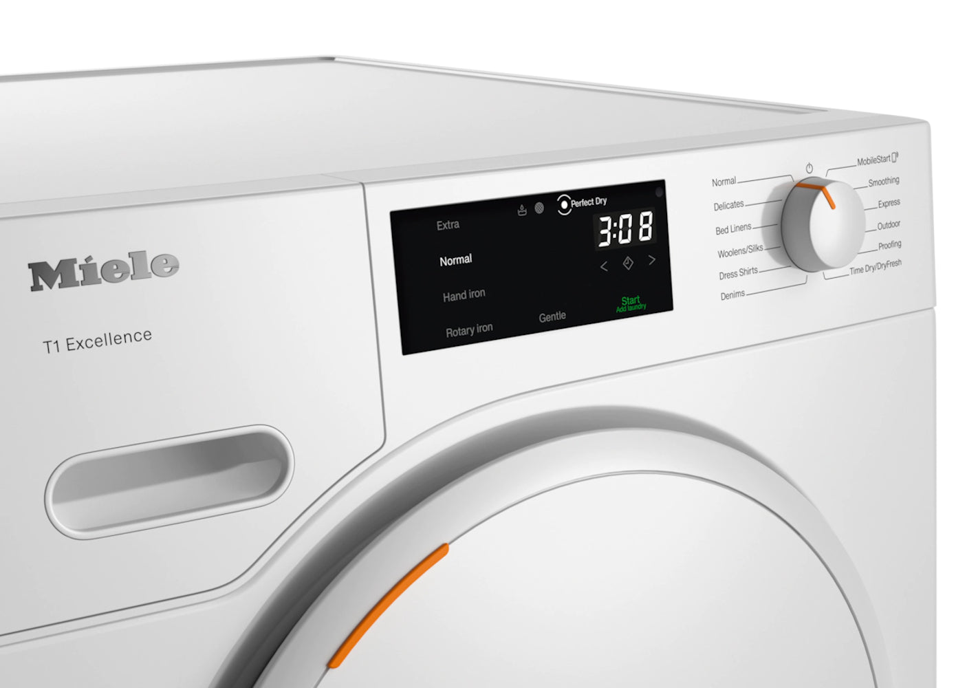 Miele - 4 cu. Ft Compact Dryer in White - TXD160