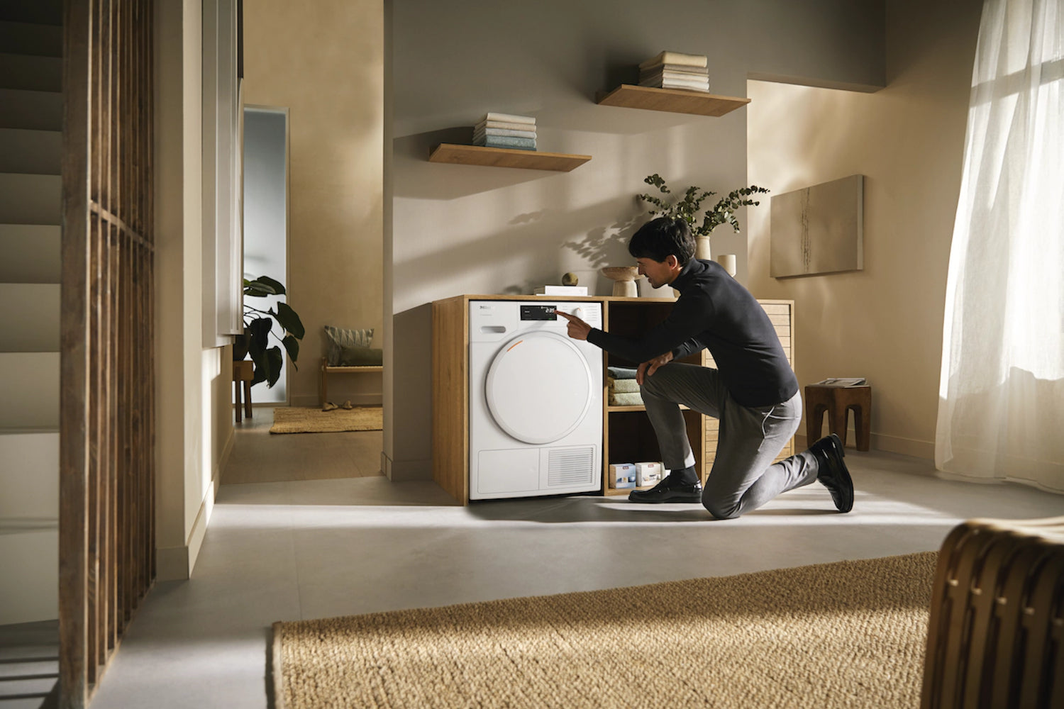 Miele - 4 cu. Ft Compact Dryer in White - TXD160