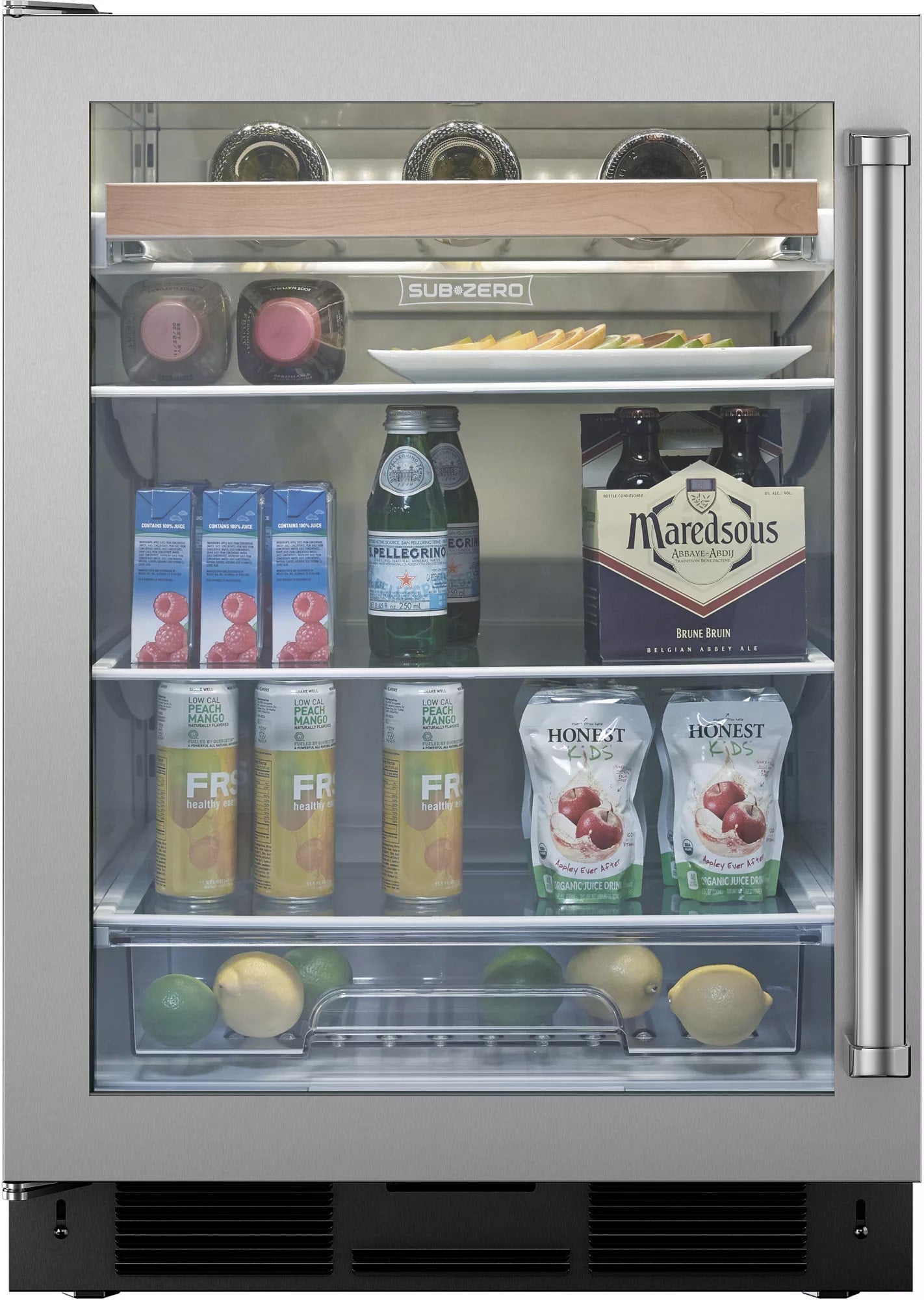 Sub-Zero - 23.875 Inch 6 cu. ft Beverage Centre Refrigerator in Stainless - UC-24BG/S/PH-LH