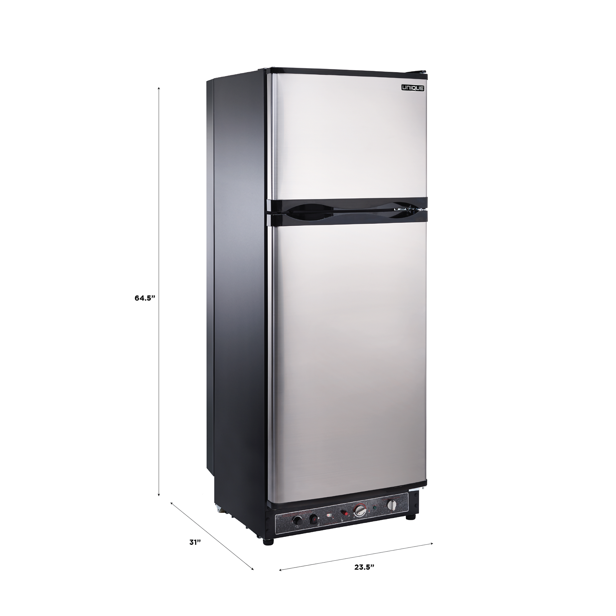 Unique Appliances - 23.5 Inch 10 cu. ft Top Mount Refrigerator in Stainless With CO Alarming Device - UGP-10C CM SS