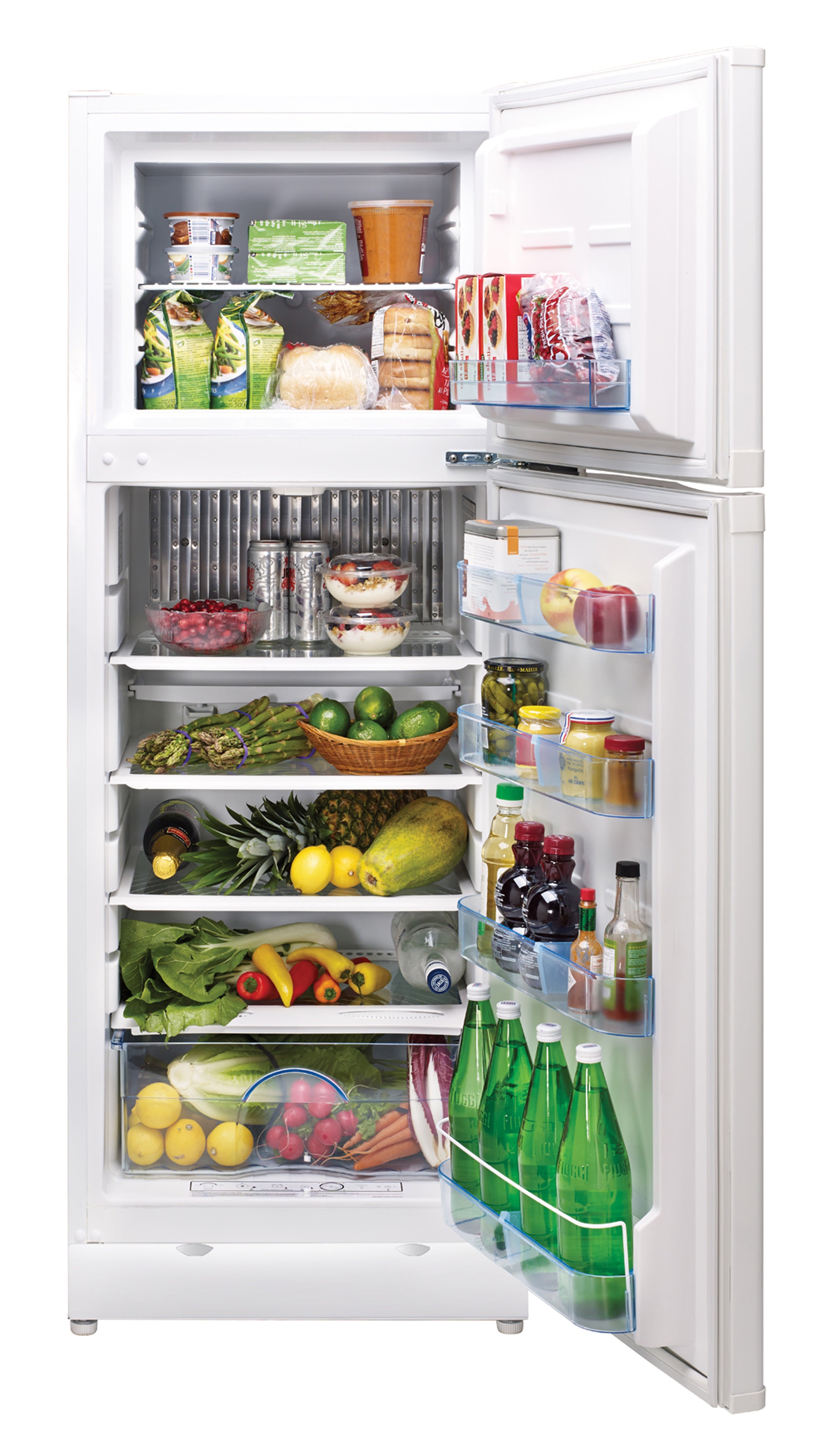 Unique Appliances - 23.5 Inch 10 cu. ft Top Mount Refrigerator in White With CO Alarming Device - UGP-10C CM W