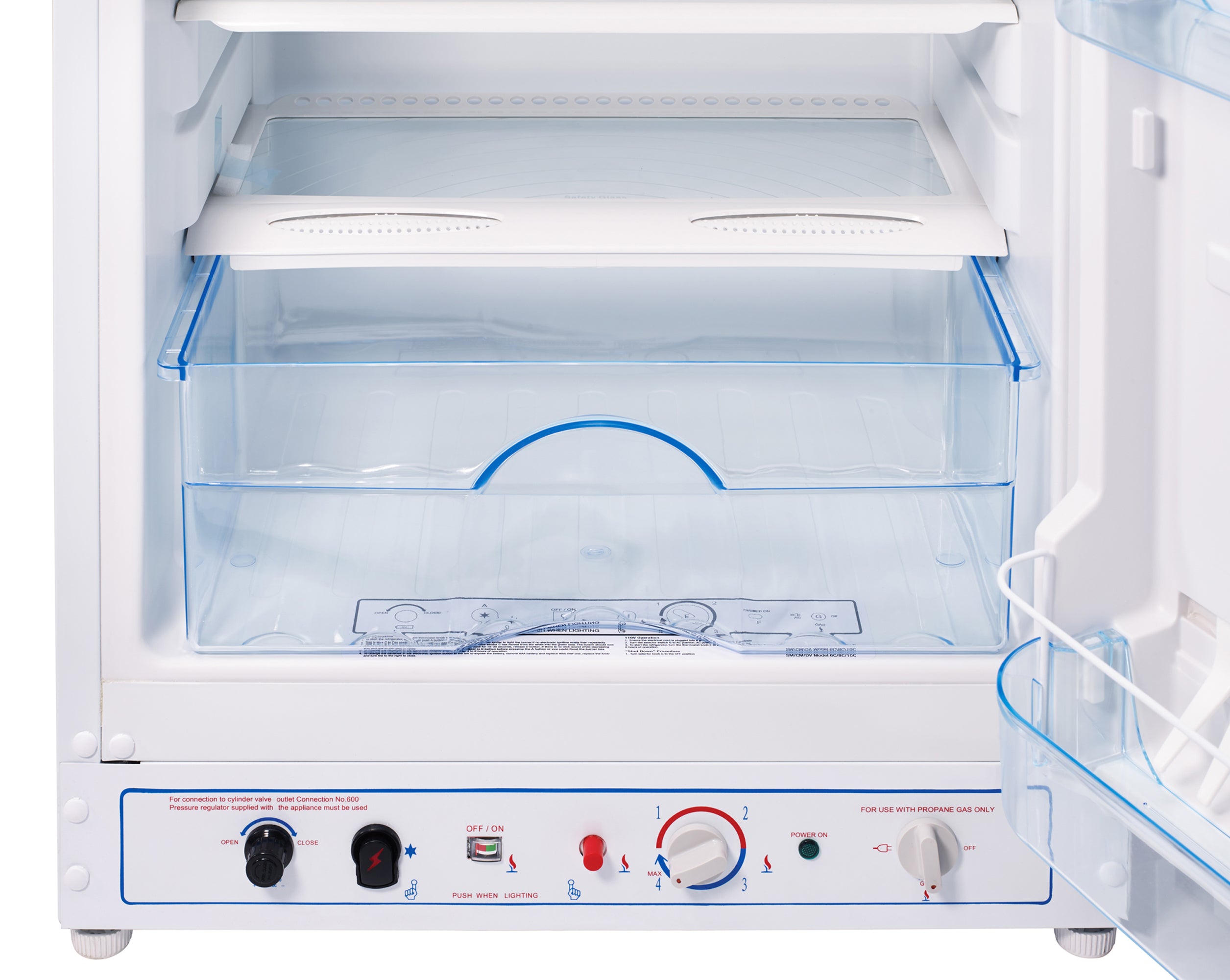 Unique Appliances - 23.5 Inch 10 cu. ft Top Mount Refrigerator in White With CO Alarming Device - UGP-10C CM W
