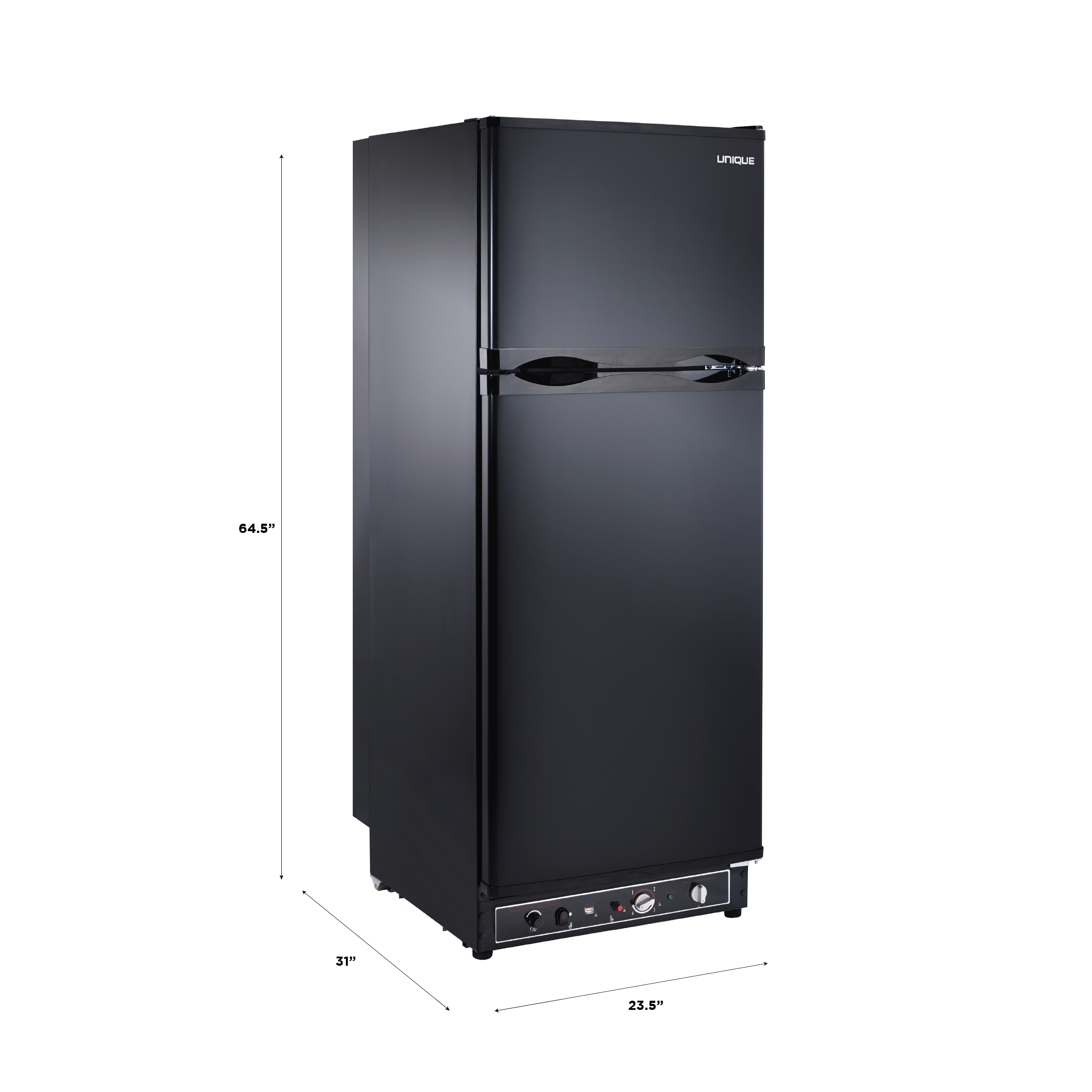 Unique Appliances - 23.5 Inch 10 cu. ft Top Mount Refrigerator in Black - UGP-10C DV B