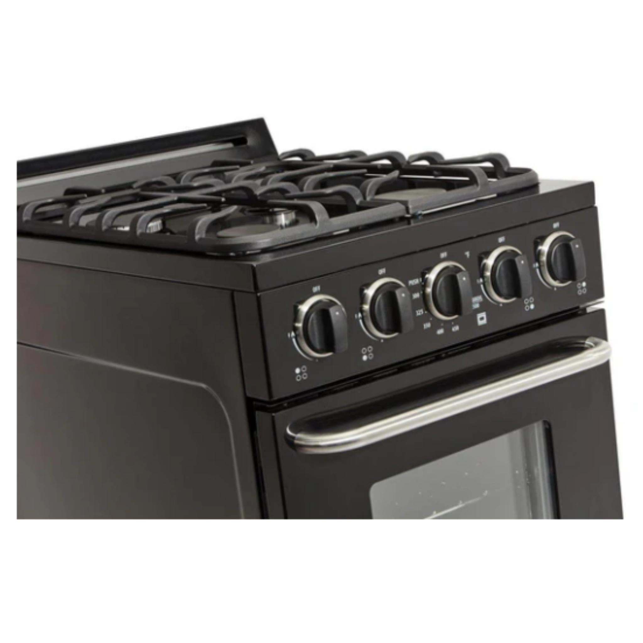 Unique - 2.4 cu. ft Gas Range in Black - UGP-20GOF1B
