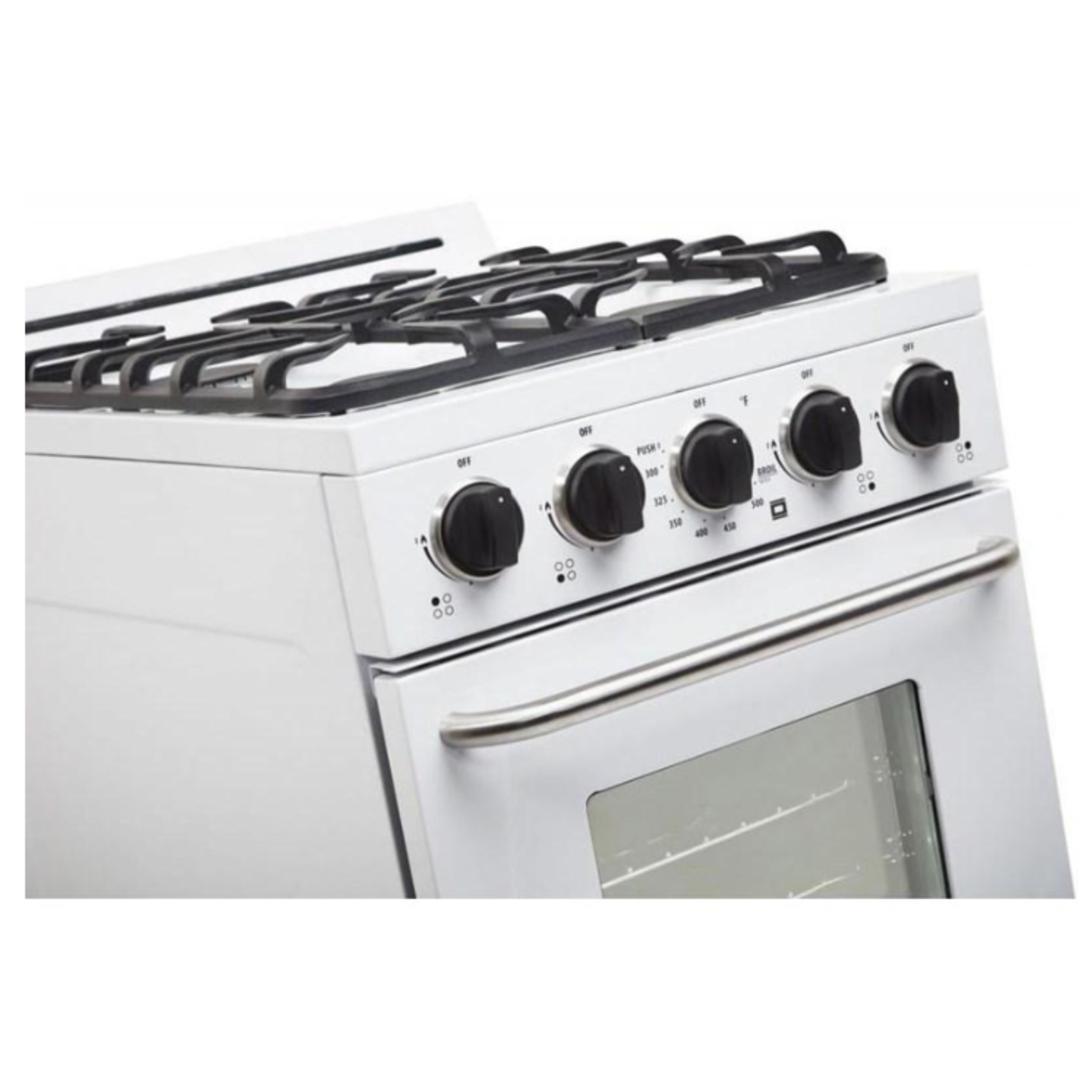 Unique - 2.4 cu. ft Gas Range in White - UGP-20GOF1W