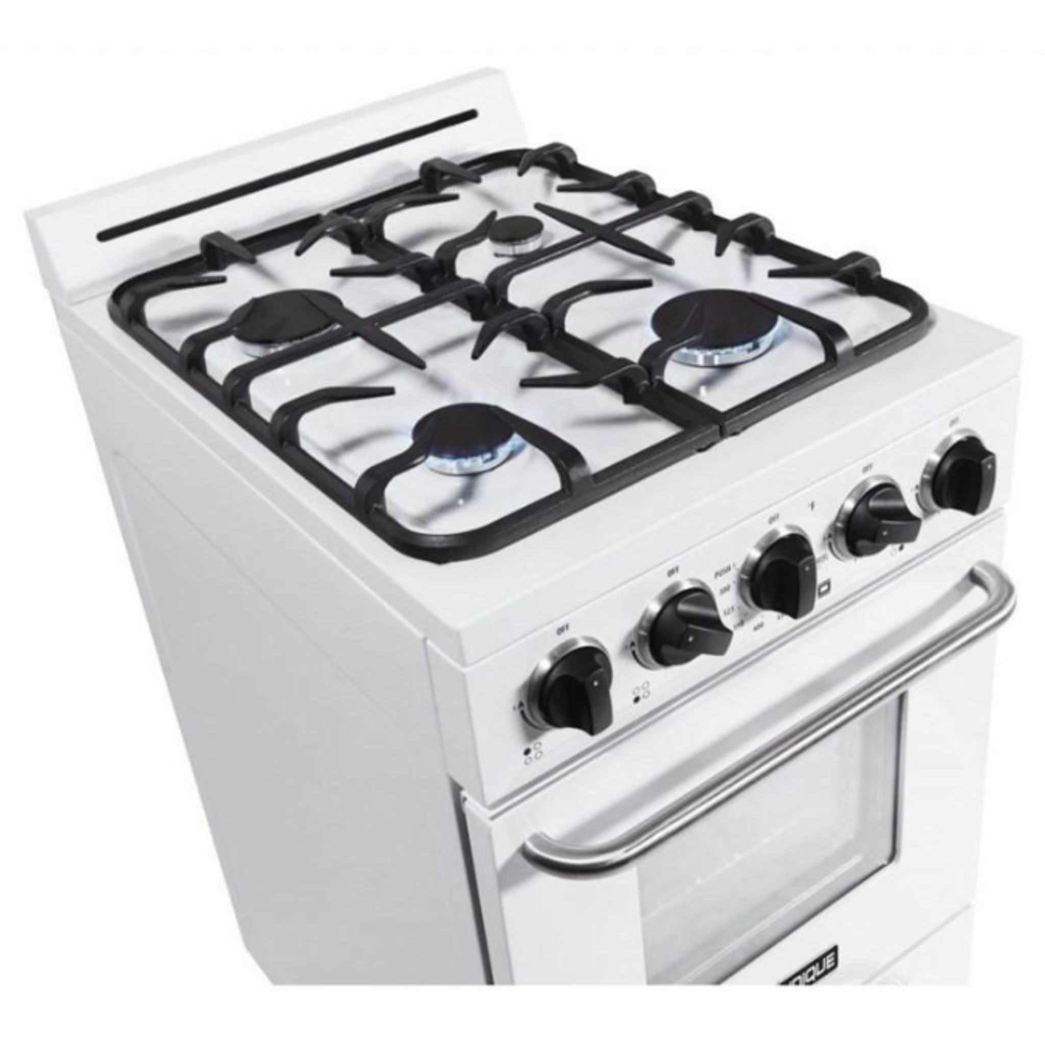 Unique - 2.4 cu. ft Gas Range in White - UGP-20GOF1W