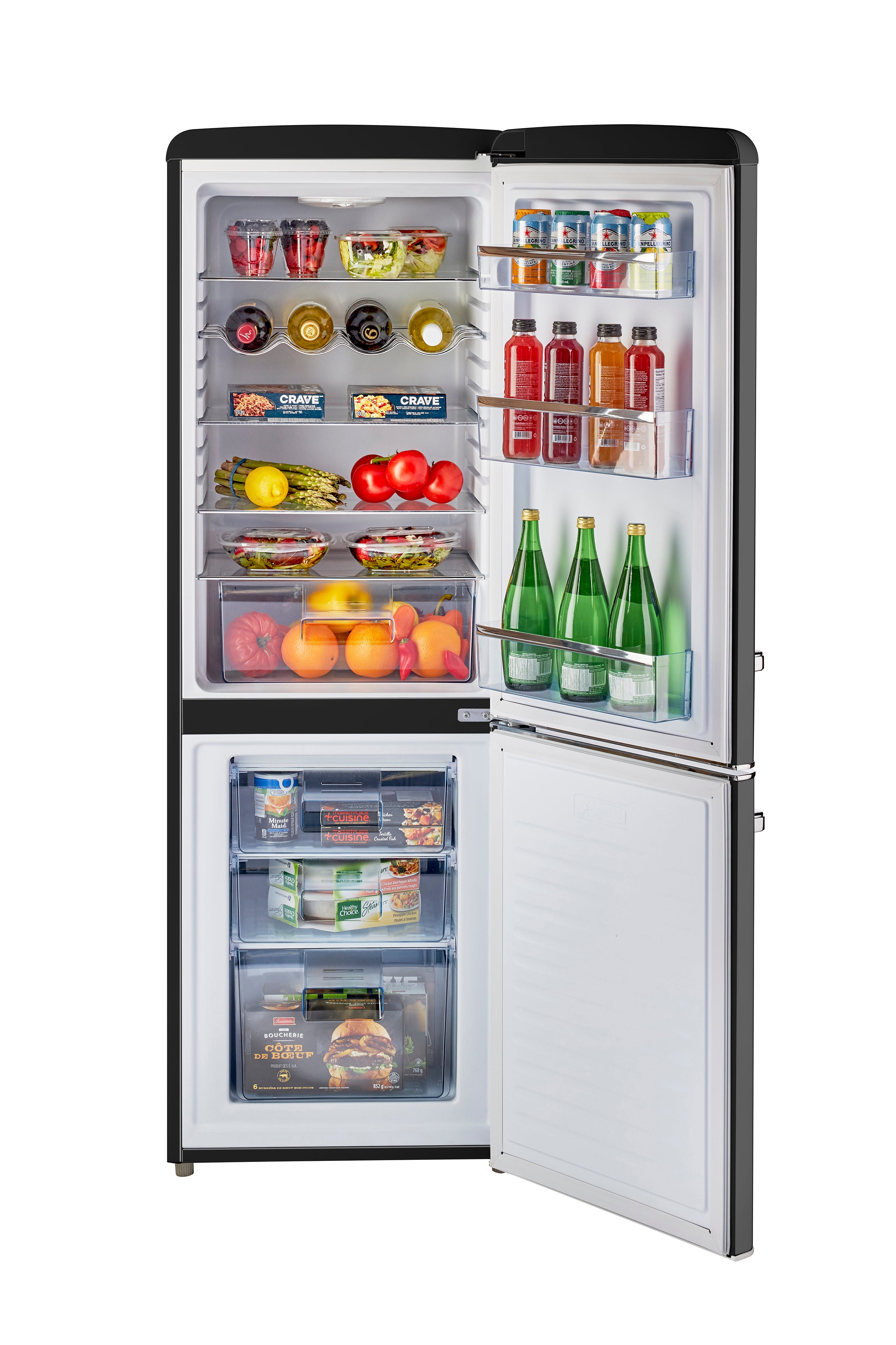 Unique Appliances - 21.6 Inch 7 cu. ft Bottom Mount Refrigerator in Midnight Black - UGP-215L B AC