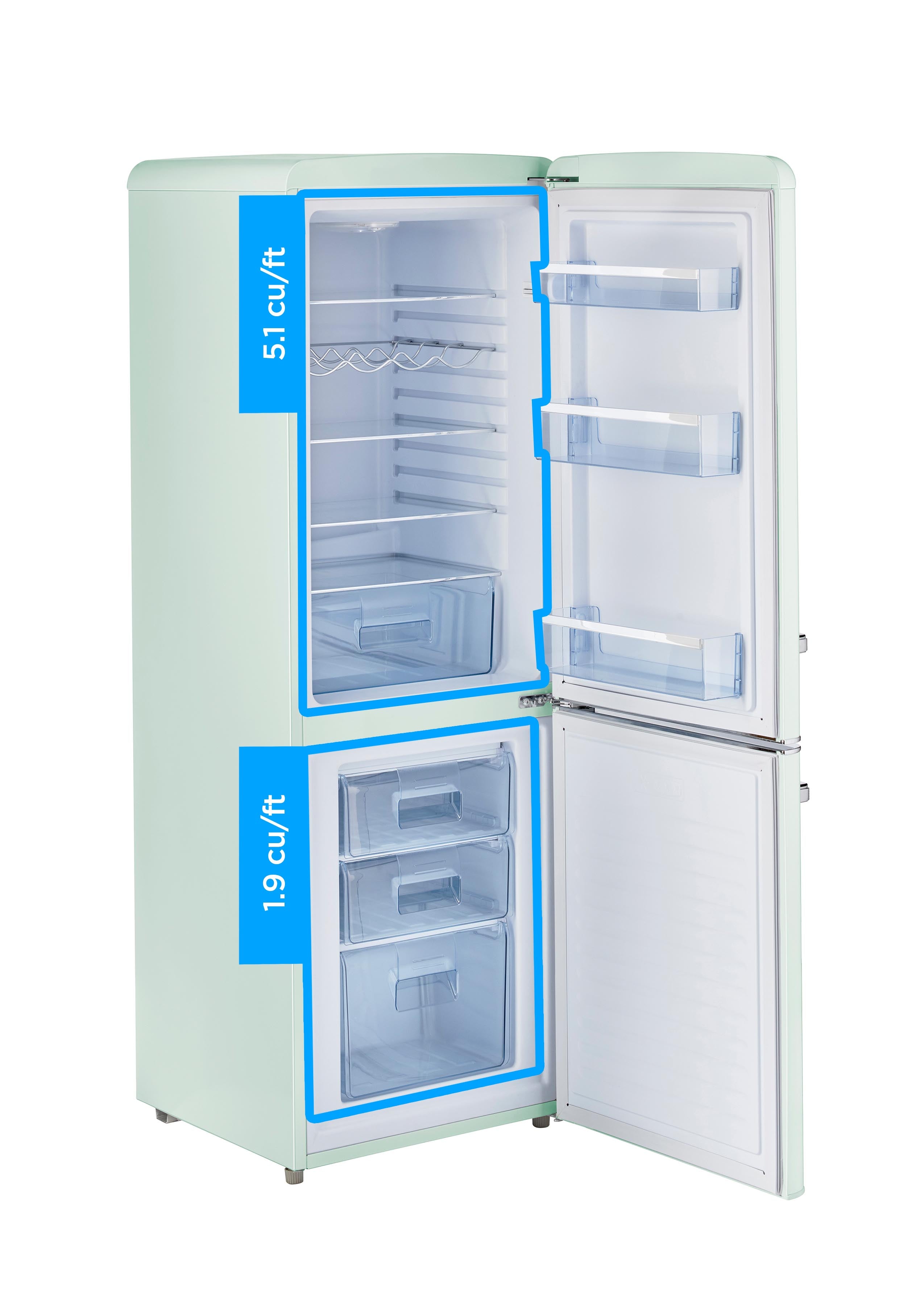Unique Appliances - 21.6 Inch 7 cu. ft Bottom Mount Refrigerator in Summer Mint Green - UGP-215L LG AC
