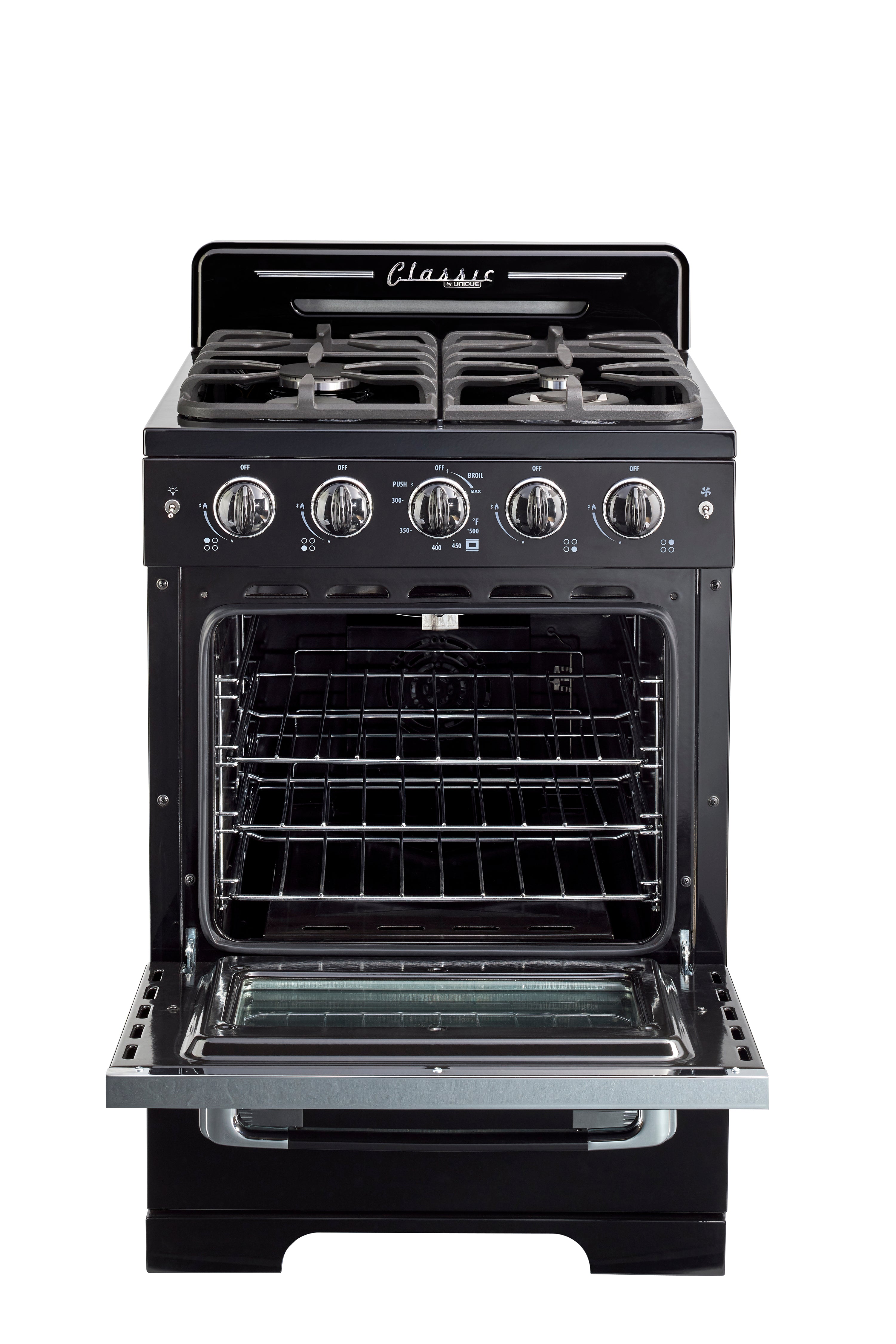Unique Appliances - 2.9 cu. ft Gas Range in Midnight Black - UGP-24CR B