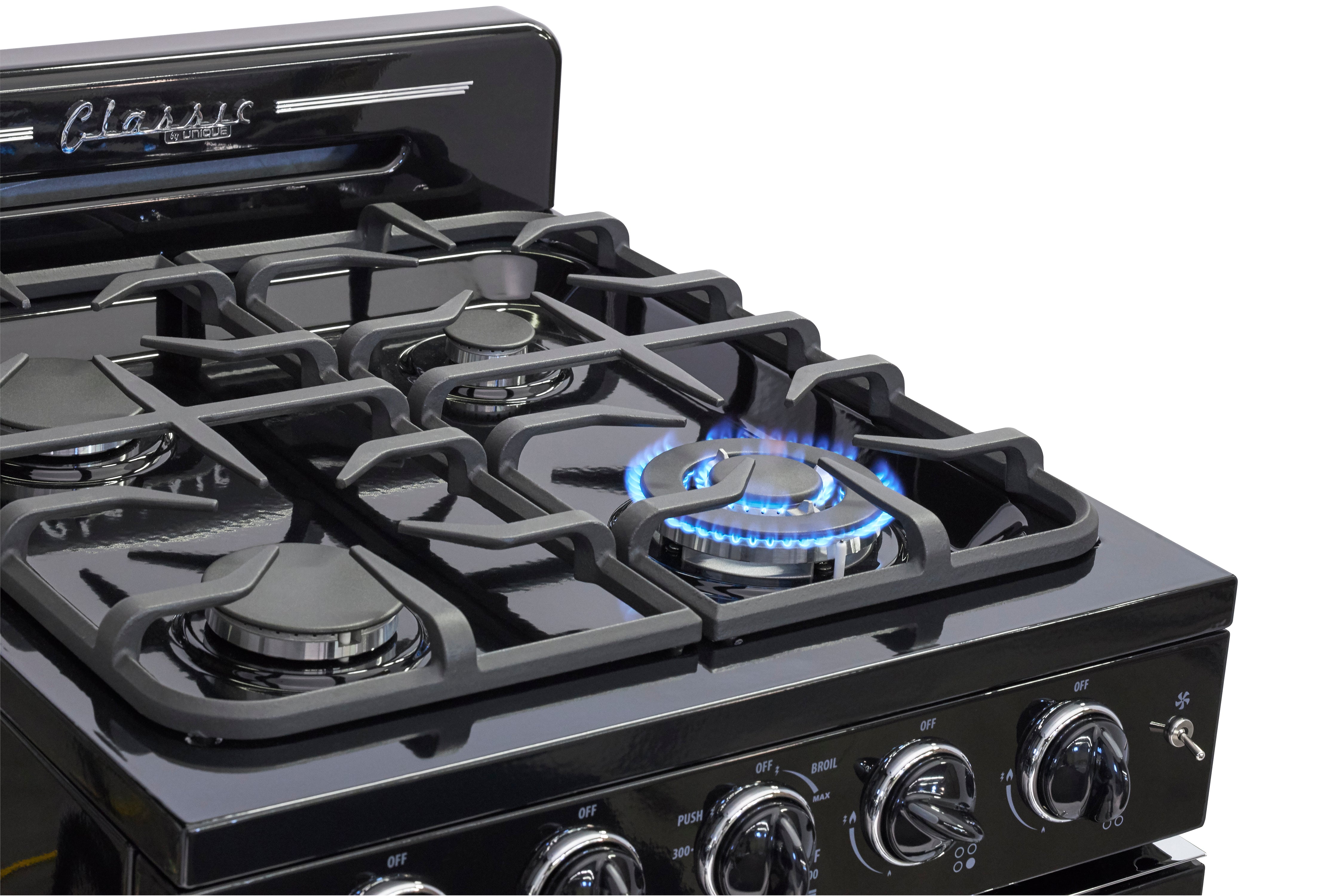 Unique Appliances - 2.9 cu. ft Gas Range in Midnight Black - UGP-24CR B
