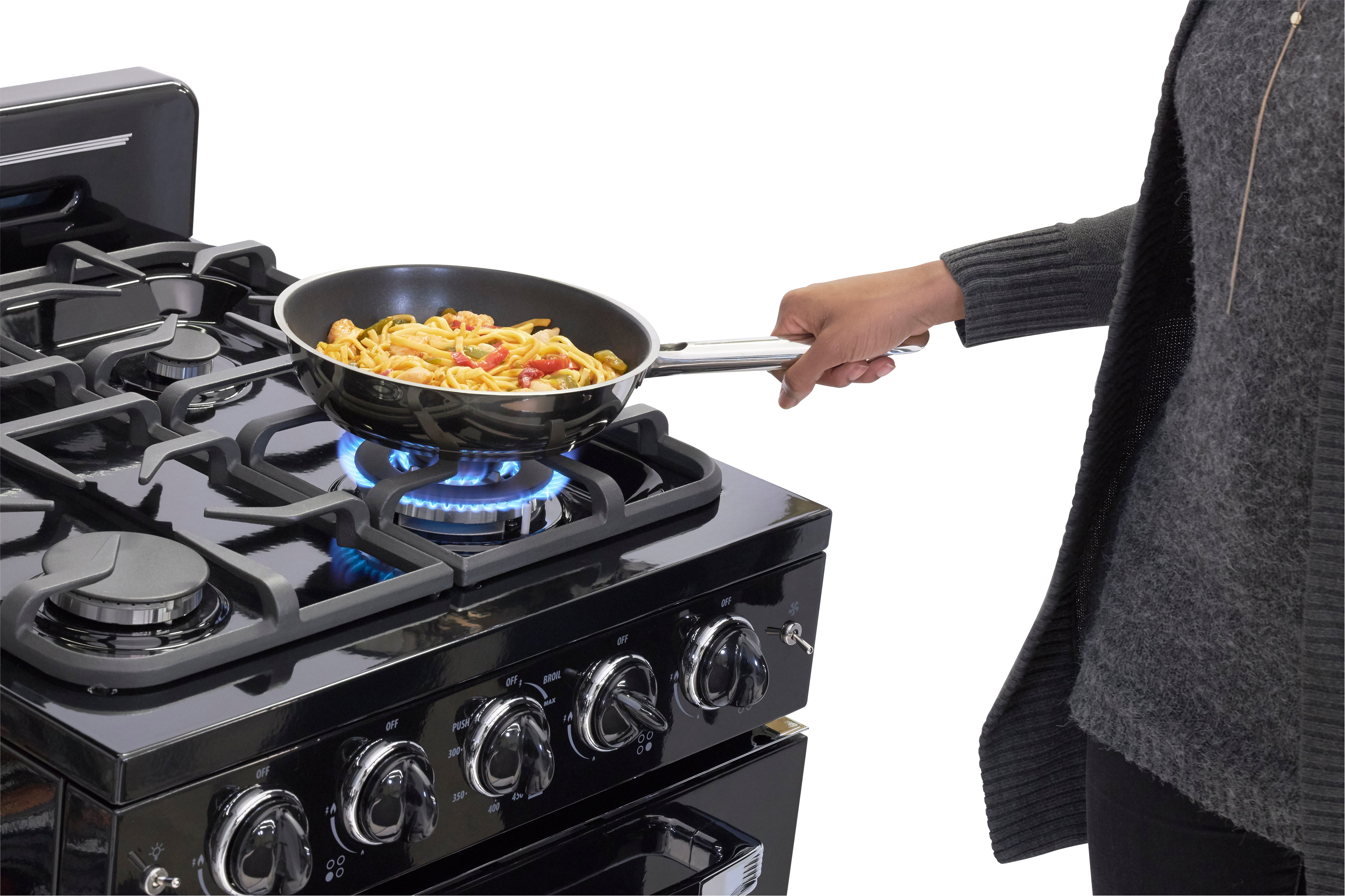 Unique Appliances - 2.9 cu. ft Gas Range in Midnight Black - UGP-24CR B