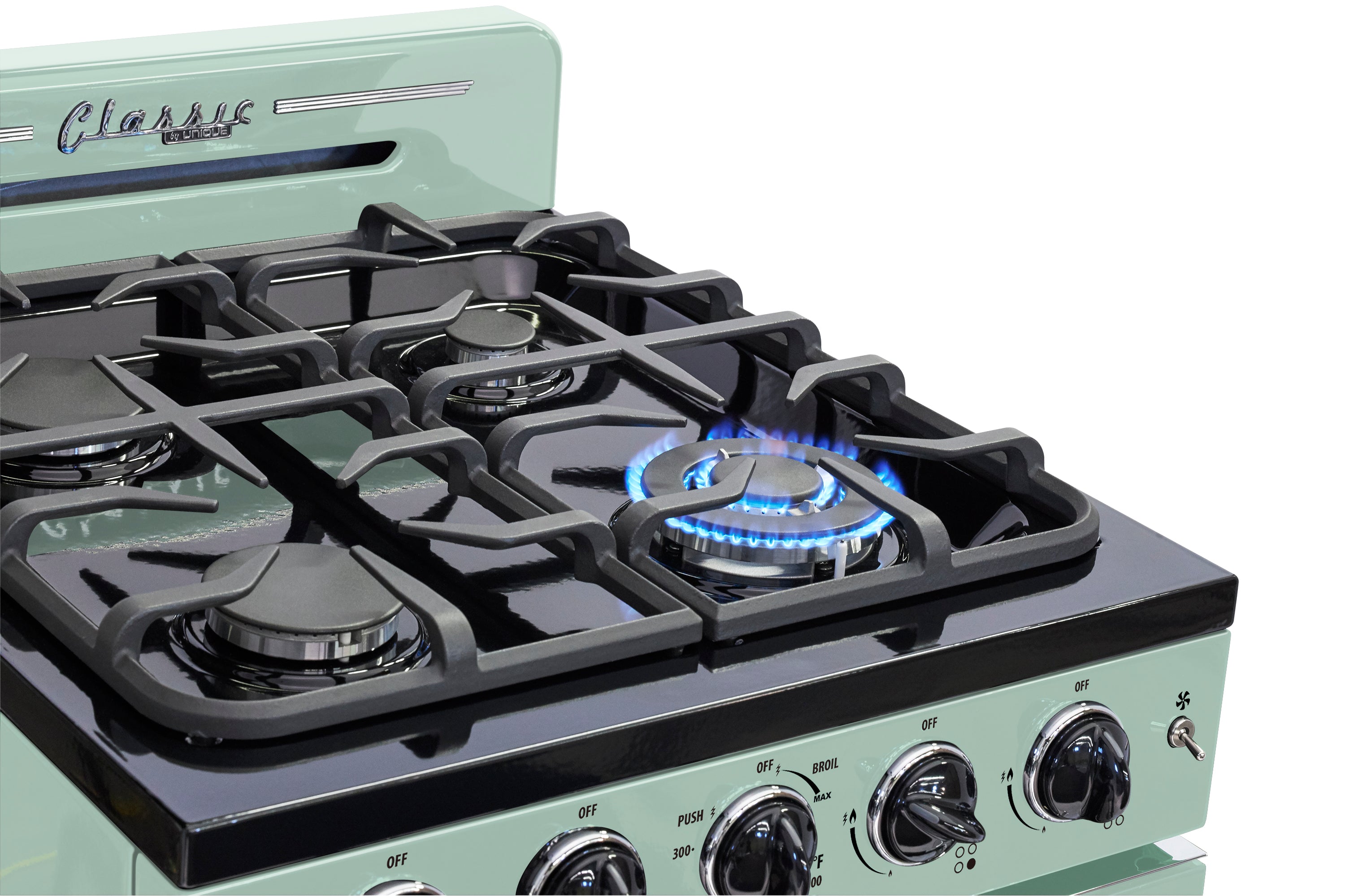 Unique Appliances - 2.9 cu. ft Gas Range in Summer Mint Green - UGP-24CR LG