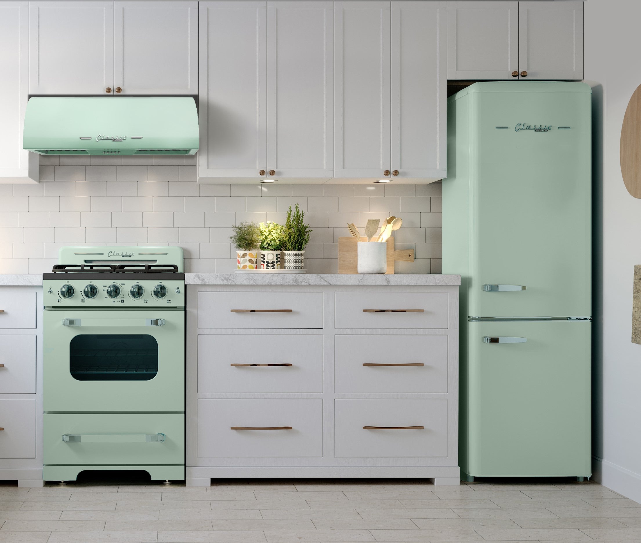 Unique Appliances - 2.9 cu. ft Gas Range in Summer Mint Green - UGP-24CR LG