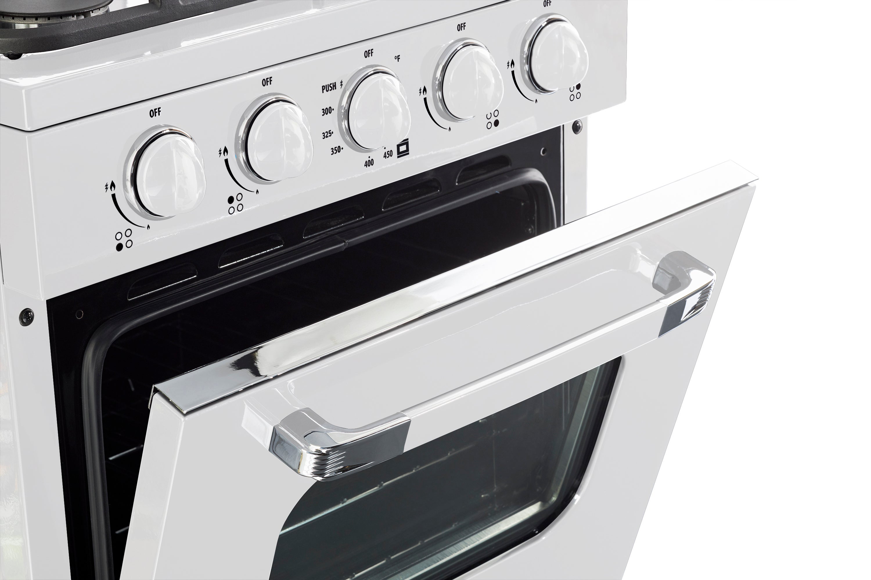 Unique Appliances - 2.3 cu. ft Gas Range in Marshmallow White - UGP-24CR OF1 W