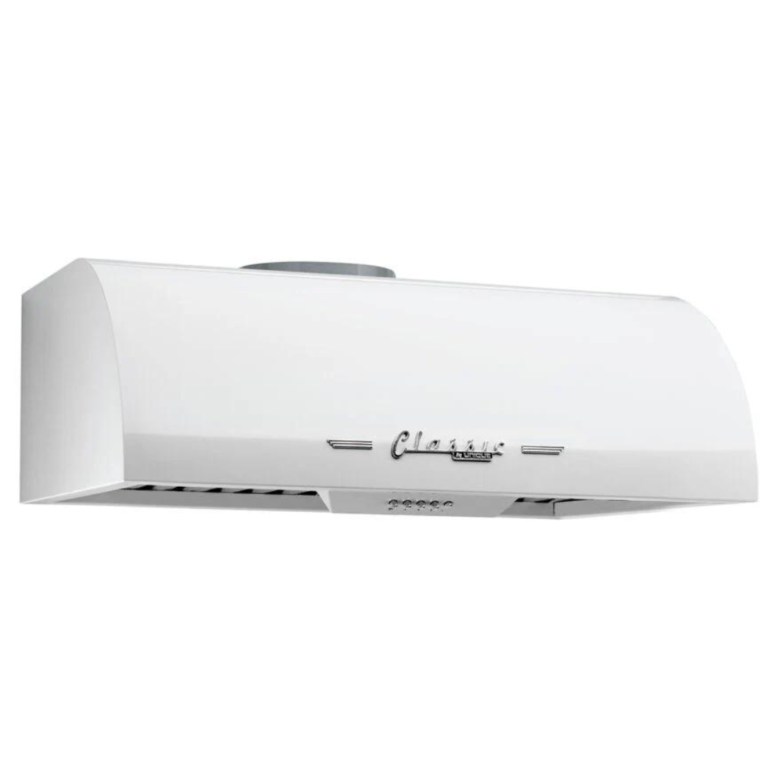 Unique Appliances - 24 Inch 502 CFM Under Cabinet Range Vent in Marshmallow White - UGP-24CR RH W