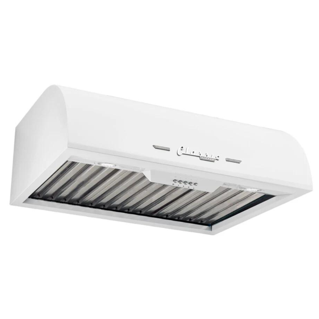 Unique Appliances - 24 Inch 502 CFM Under Cabinet Range Vent in Marshmallow White - UGP-24CR RH W