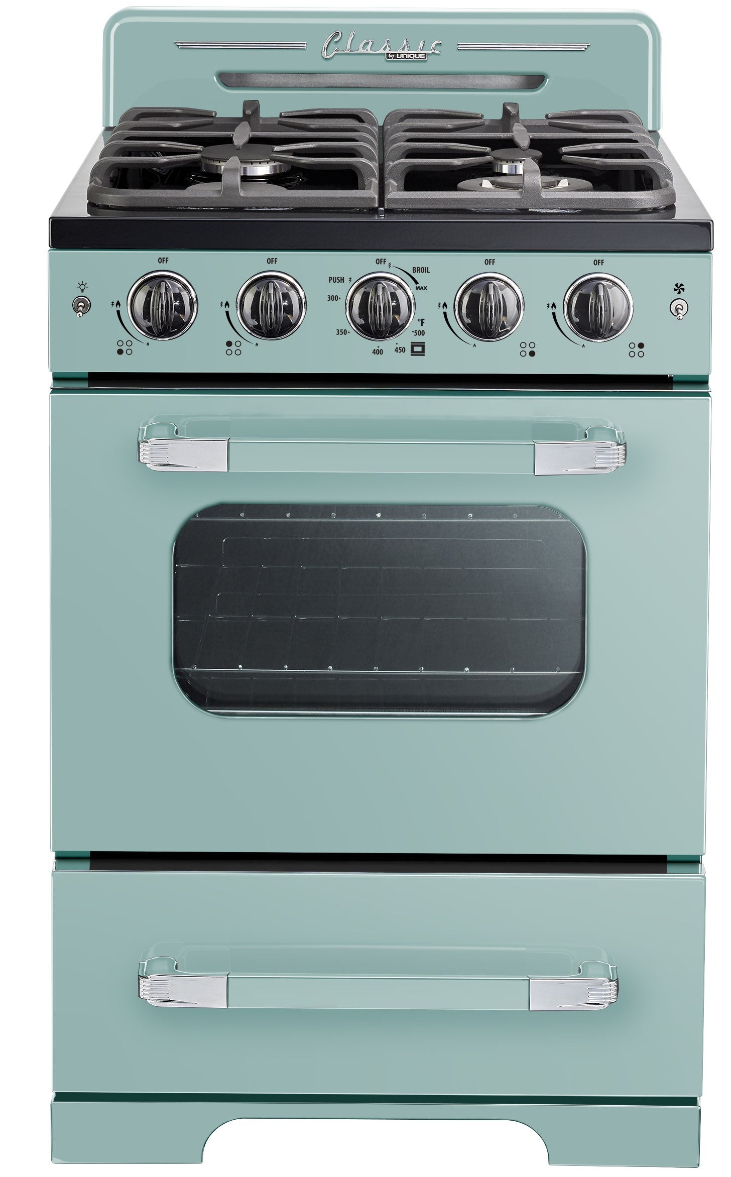 Unique Appliances - 2.9 cu. ft Gas Range in Ocean Mist Turquoise - UGP-24CR T