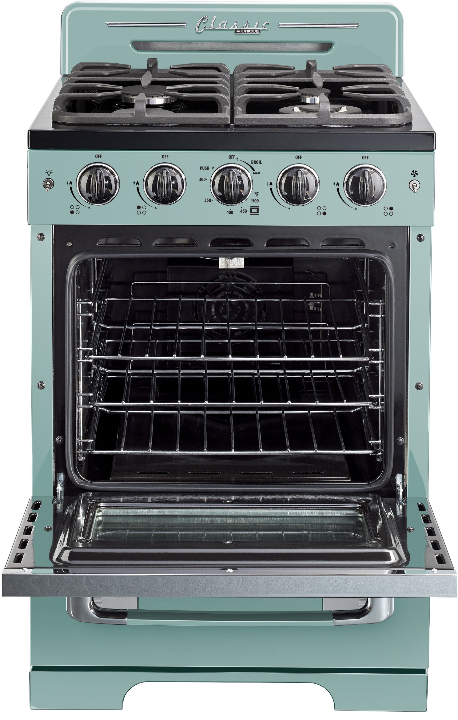 Unique Appliances - 2.9 cu. ft Gas Range in Ocean Mist Turquoise - UGP-24CR T