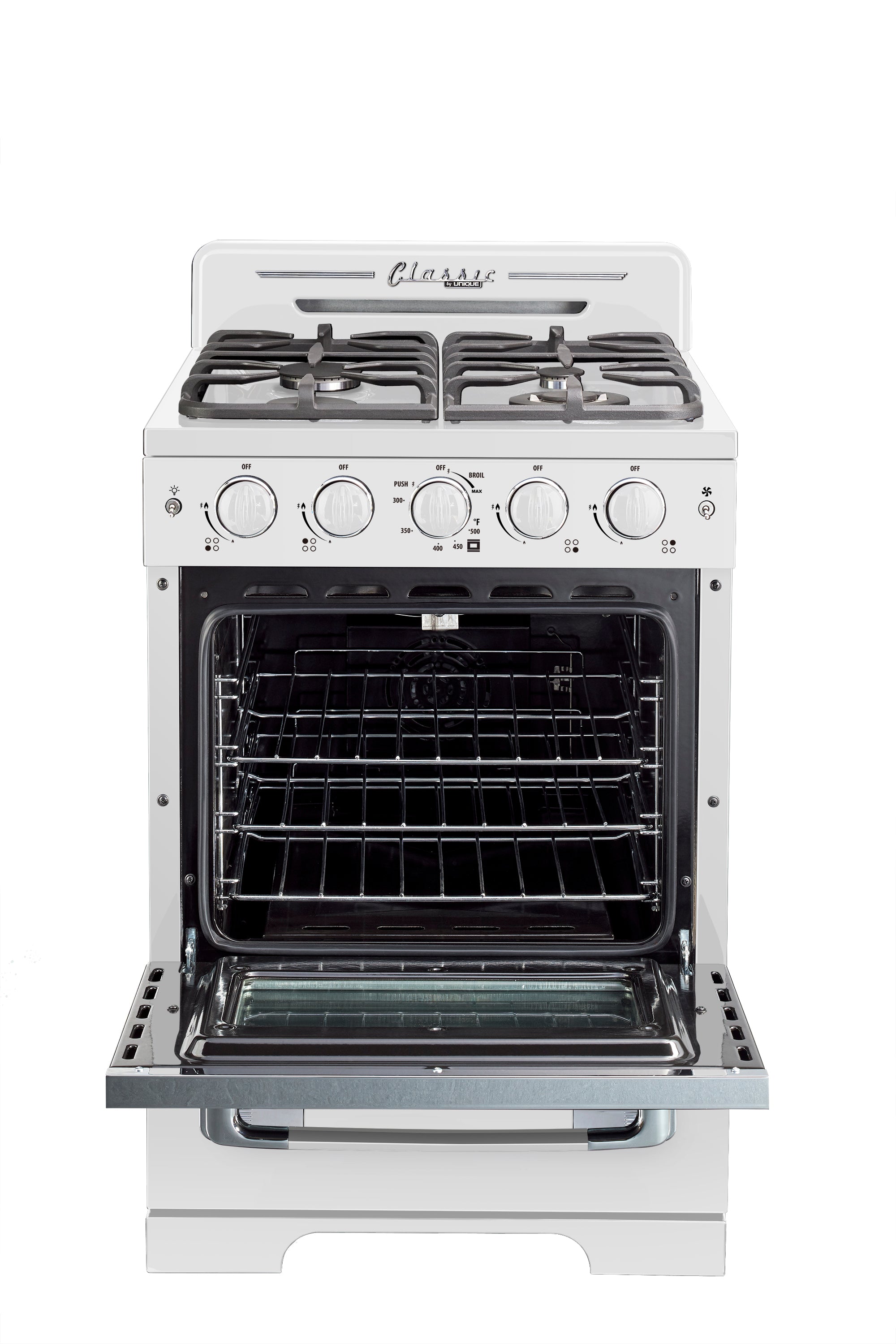 Unique Appliances - 2.9 cu. ft Gas Range in Marshmallow White - UGP-24CR W