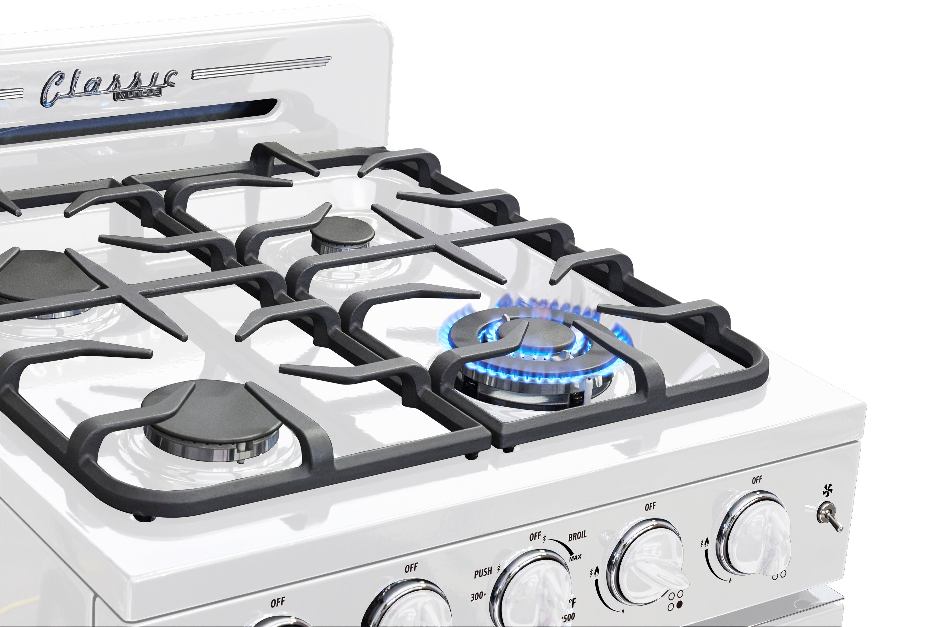 Unique Appliances - 2.9 cu. ft Gas Range in Marshmallow White - UGP-24CR W