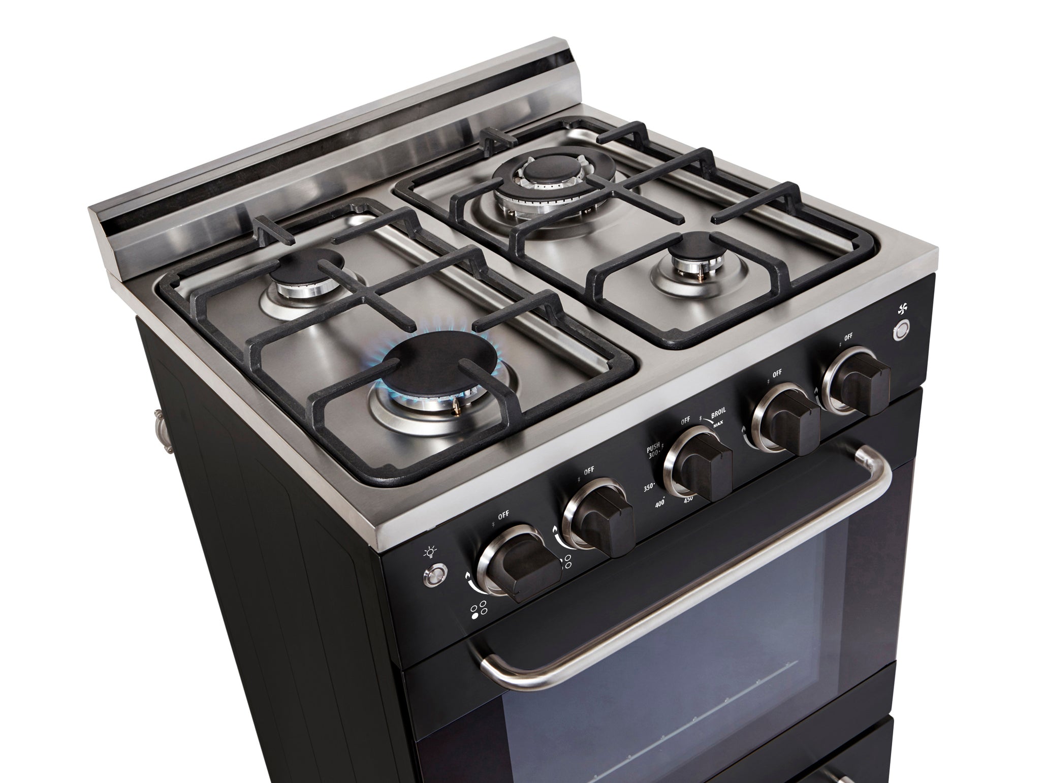 Unique Appliances - 2.3 cu. ft Gas Range in Black - UGP-24V PC1 B