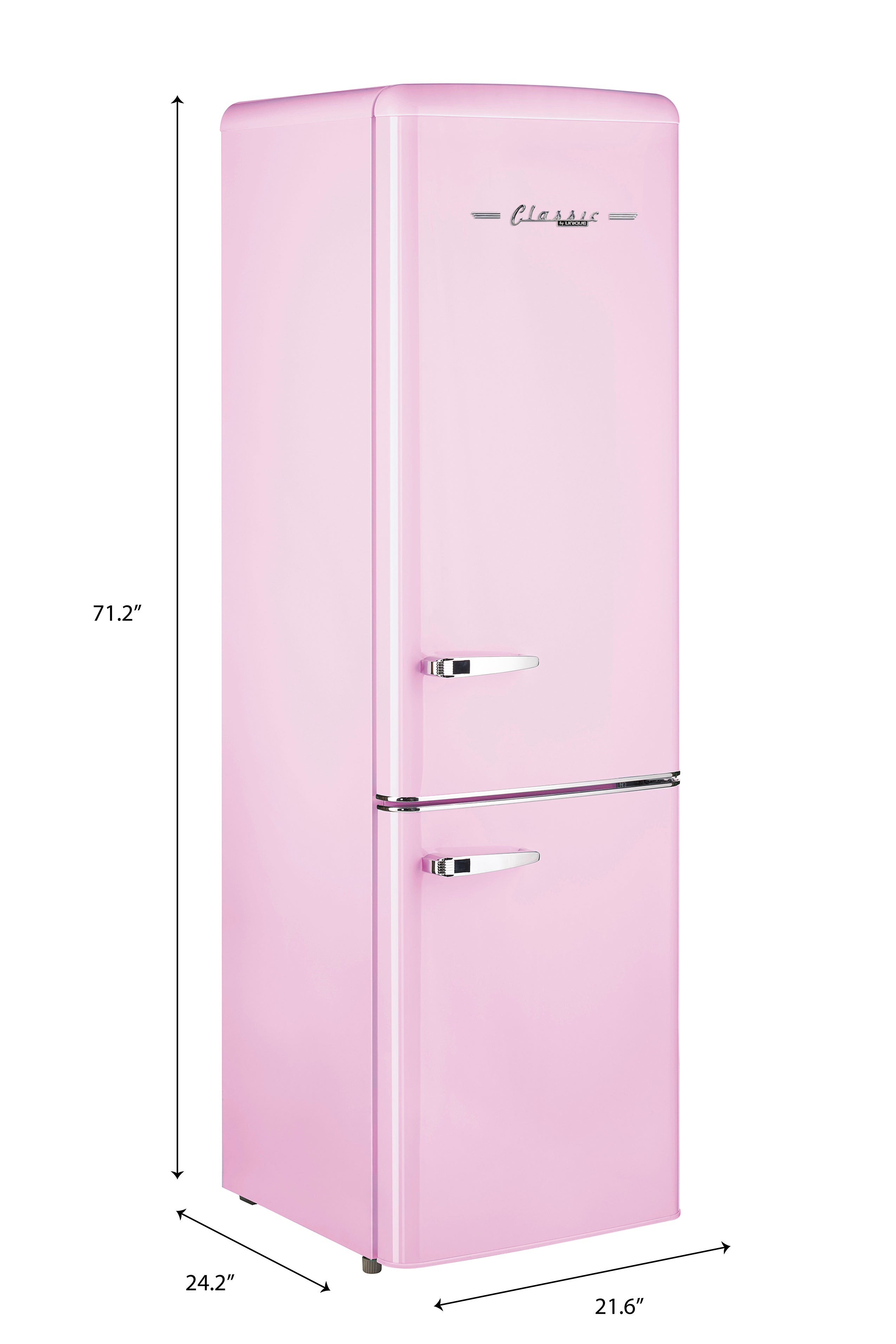 Unique Appliances - 21.6 Inch 8.7 cu. ft Bottom Mount Refrigerator in Bubblegum Pink - UGP-275L BP AC