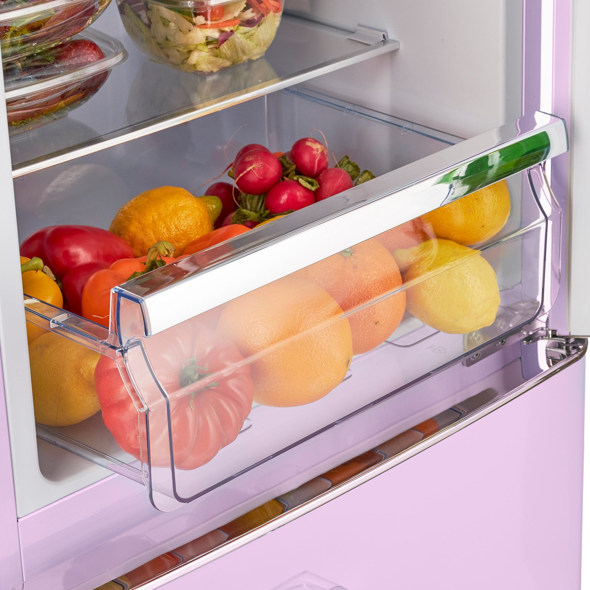 Unique Appliances - 21.6 Inch 8.7 cu. ft Bottom Mount Refrigerator in Bubblegum Pink - UGP-275L BP AC