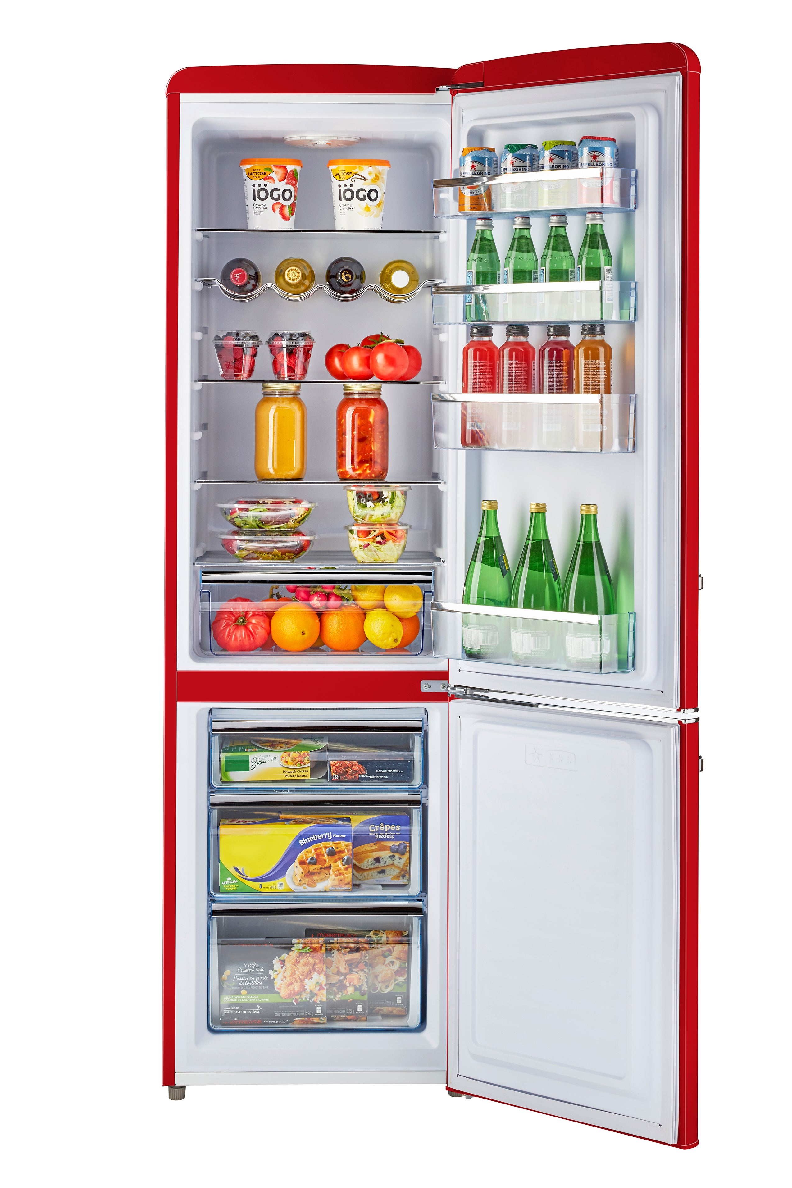 Unique Appliances - 21.6 Inch 8.7 cu. ft Bottom Mount Refrigerator in Candy Red - UGP-275L R AC